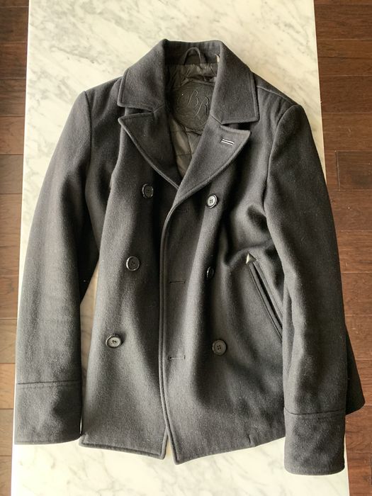 Black hotsell rivet peacoat