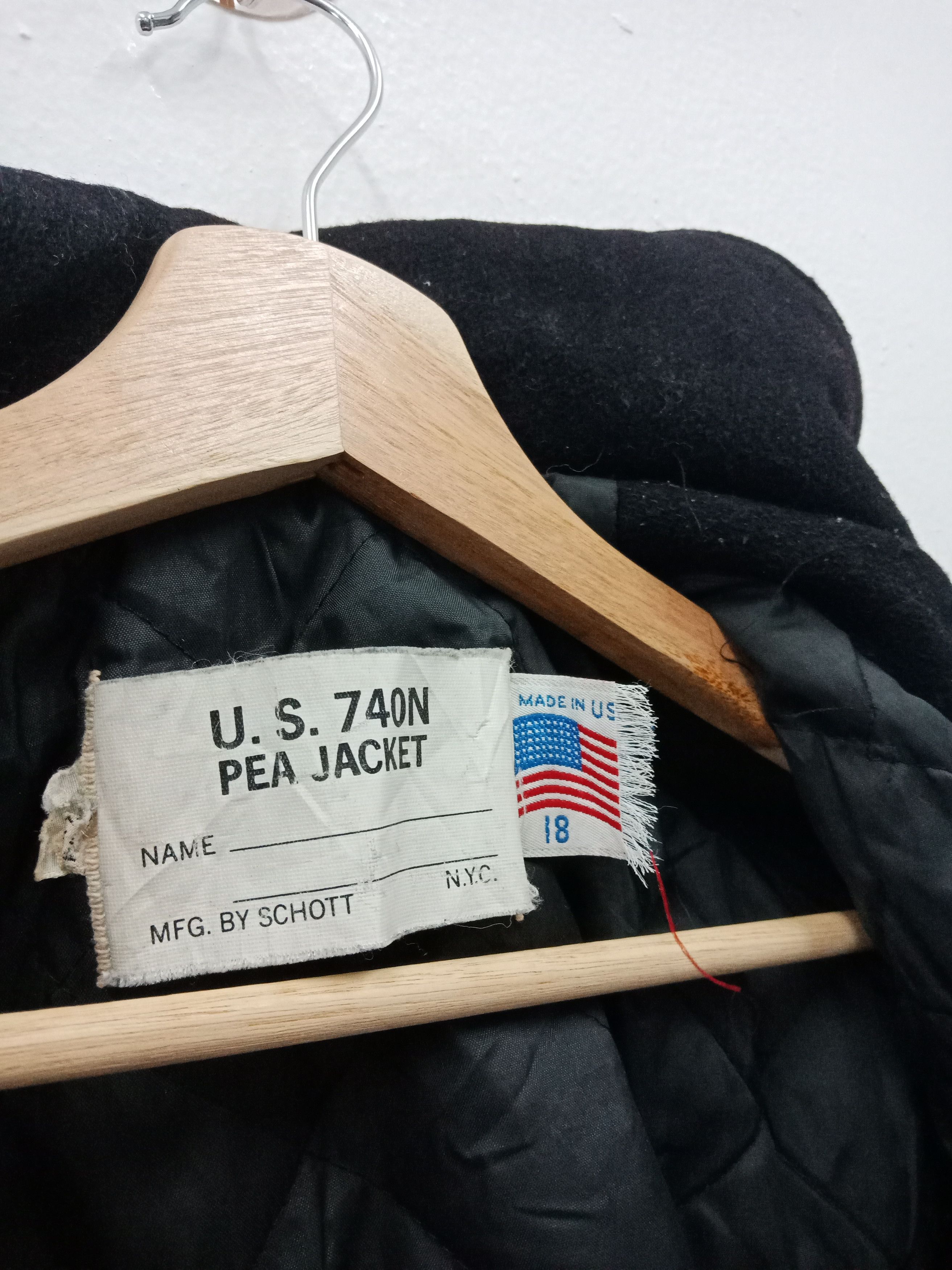 Schott Schott U.S 740-N Wool Pea Jacket Made in USA Size US M / EU 48-50 / 2 - 6 Thumbnail