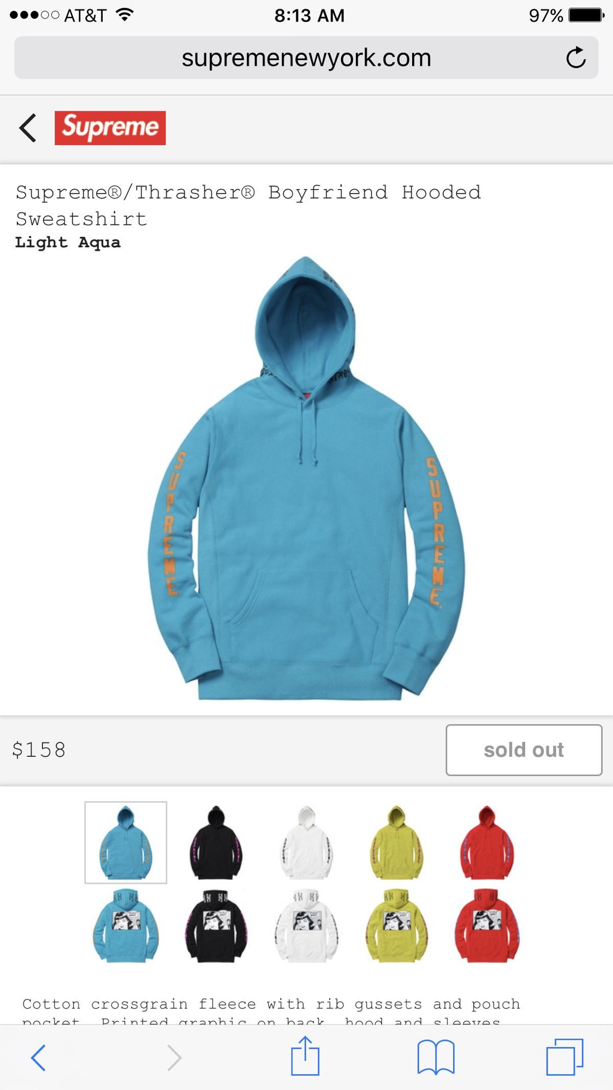 Supreme Supreme/Thrasher Boyfriend Hoodie Grailed