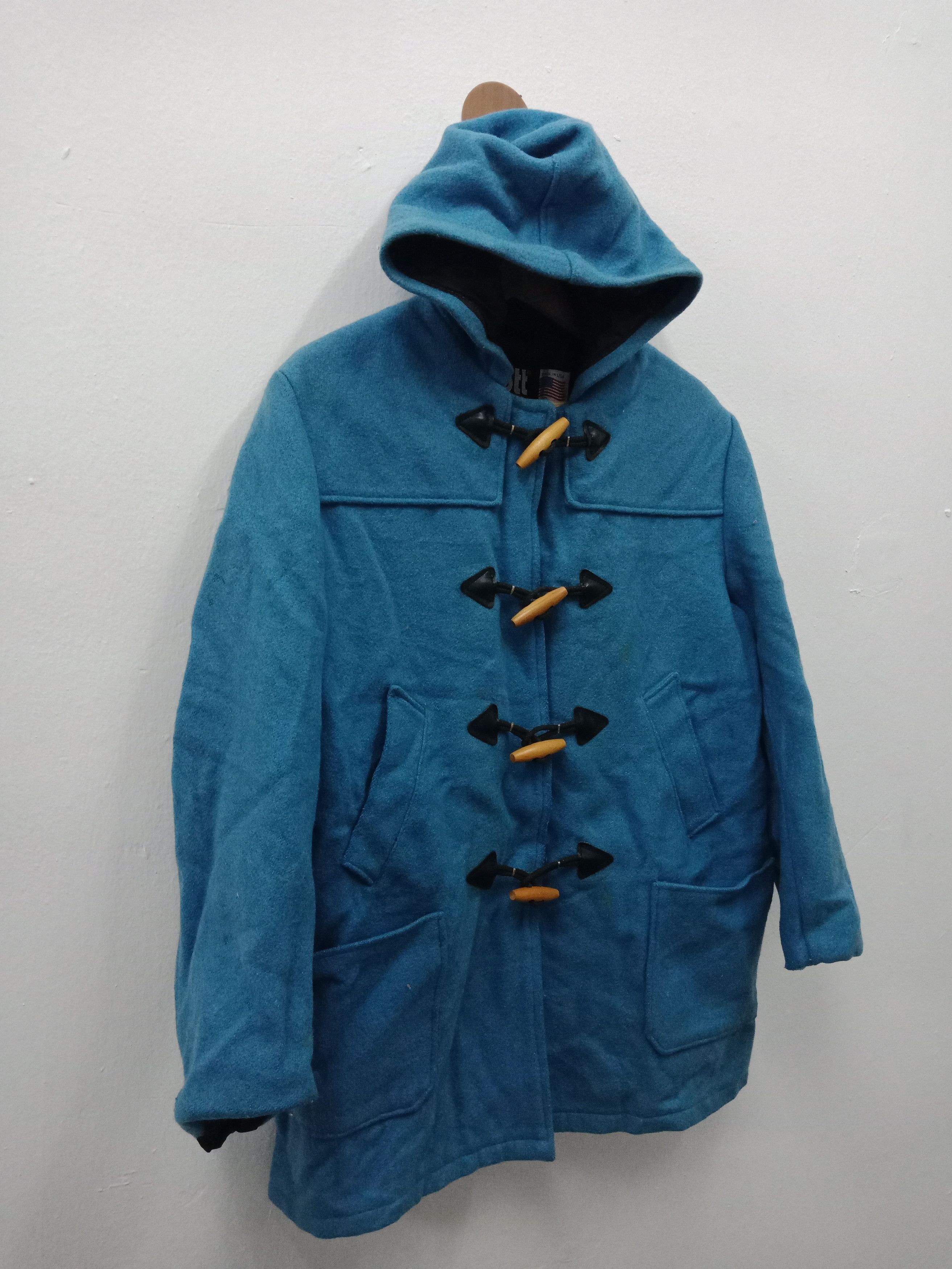 Other Schott NYC Wool Blue Trench Coat Size US L / EU 52-54 / 3 - 5 Thumbnail