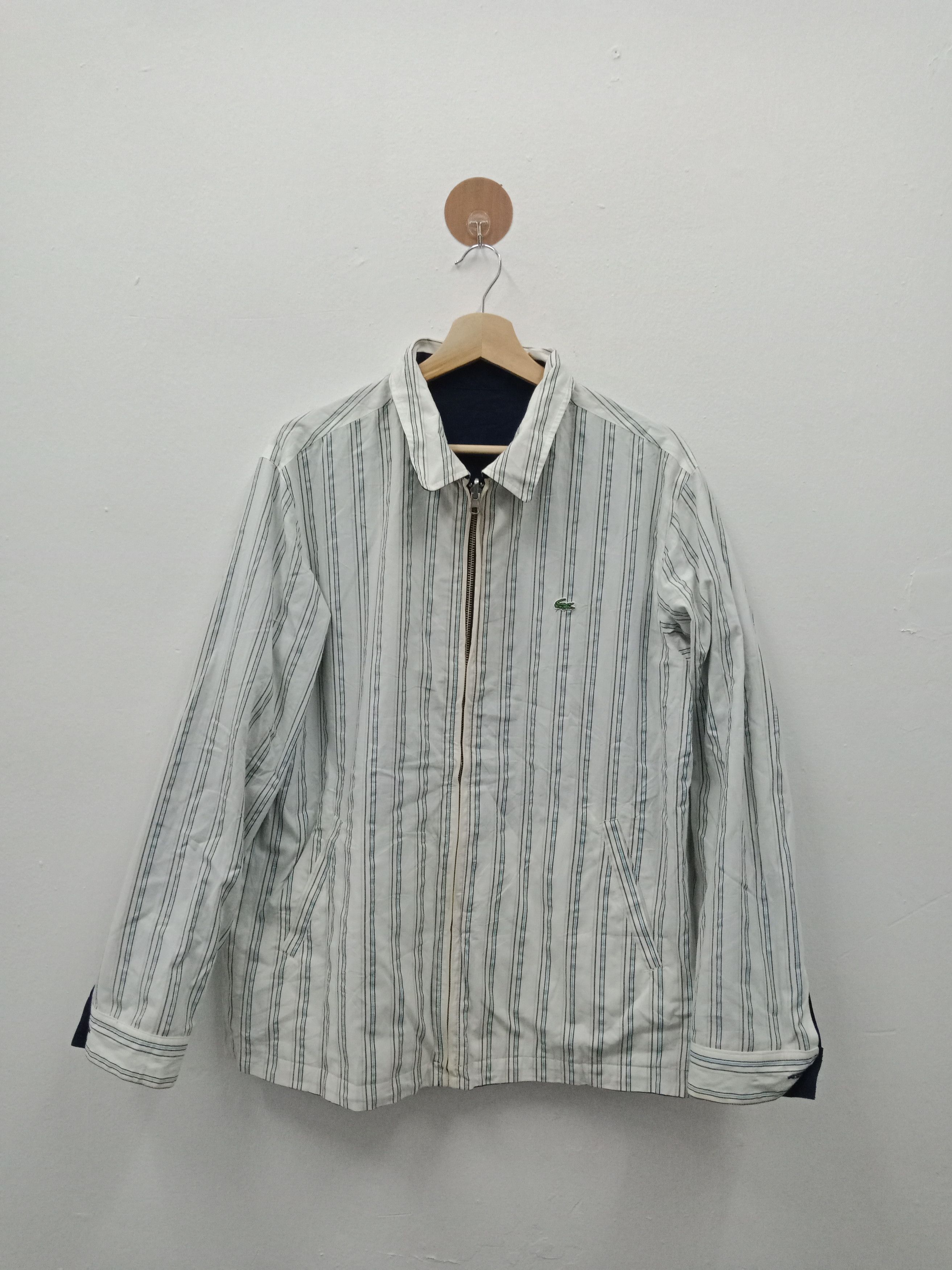Lacoste Lacoste Reversible Blue + Striped Jacket Size US L / EU 52-54 / 3 - 2 Thumbnail