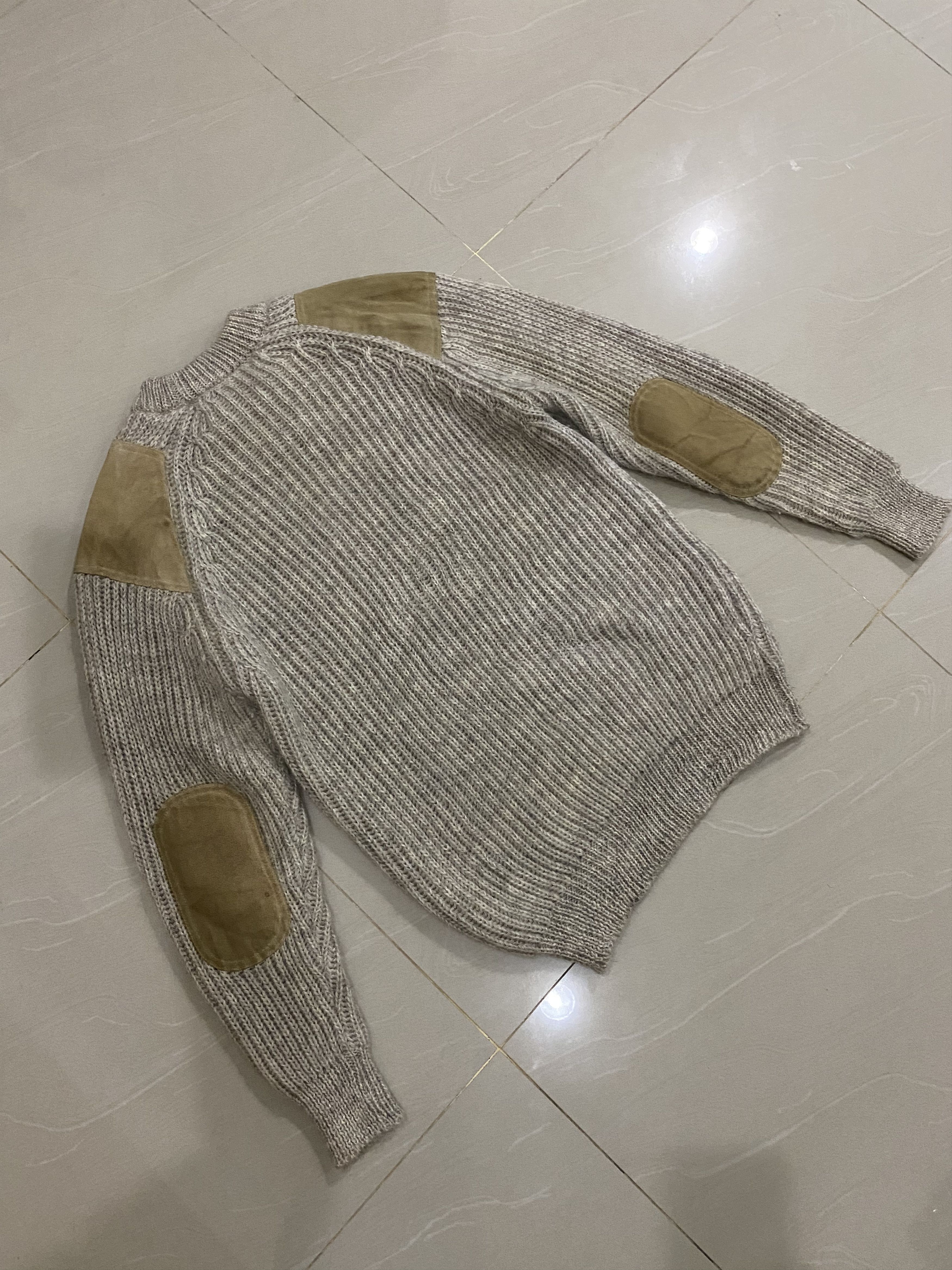 Vintage Woolyback Quality British Knitwear Leather Sweater Size US M / EU 48-50 / 2 - 5 Thumbnail