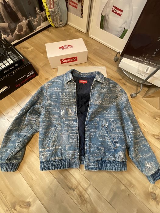 Supreme Checks Embroidered Denim Jacket | Grailed