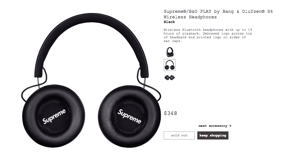 Supreme Supreme®/B&O PLAY By Bang & Olufsen® H4 Wireless Headphones ...