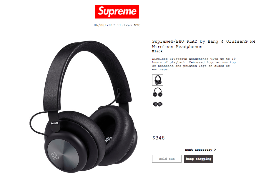 Supreme Supreme®/B&O PLAY by Bang & Olufsen® H4 Wireless