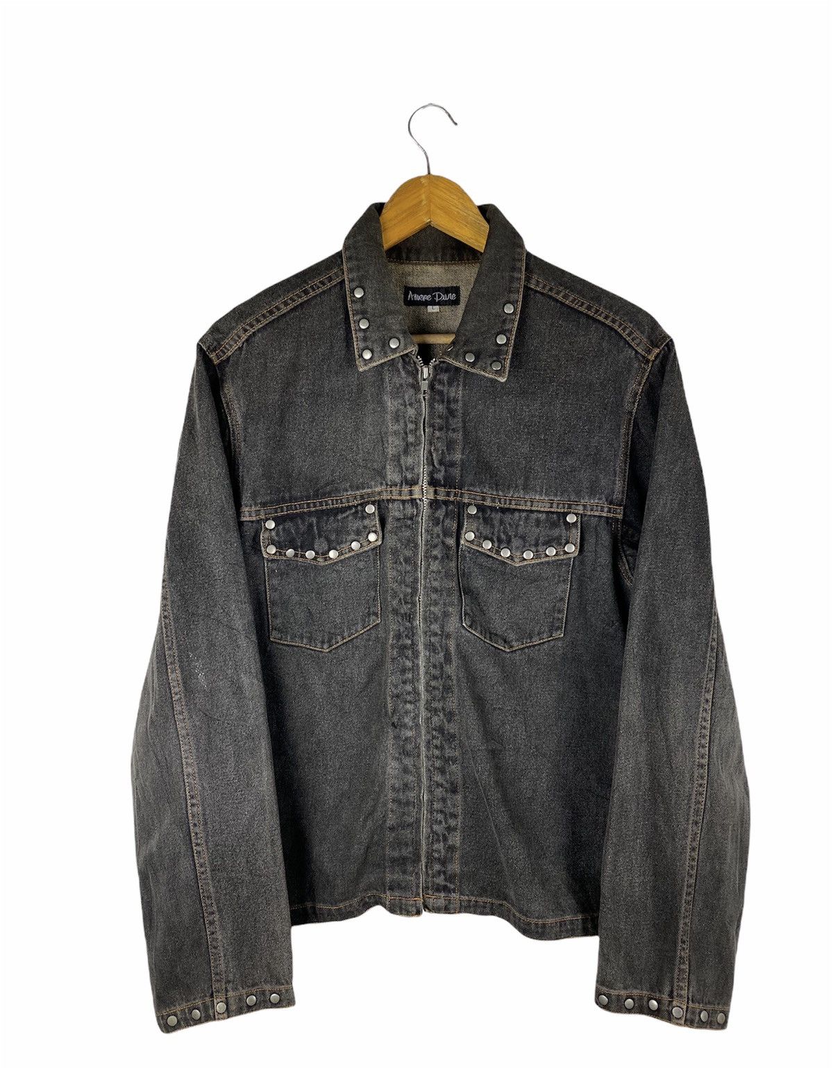 Japanese Brand AHUOPE PURE DENIM JACKET STYLE MADE IN JAPAN Size US M / EU 48-50 / 2 - 1 Thumbnail