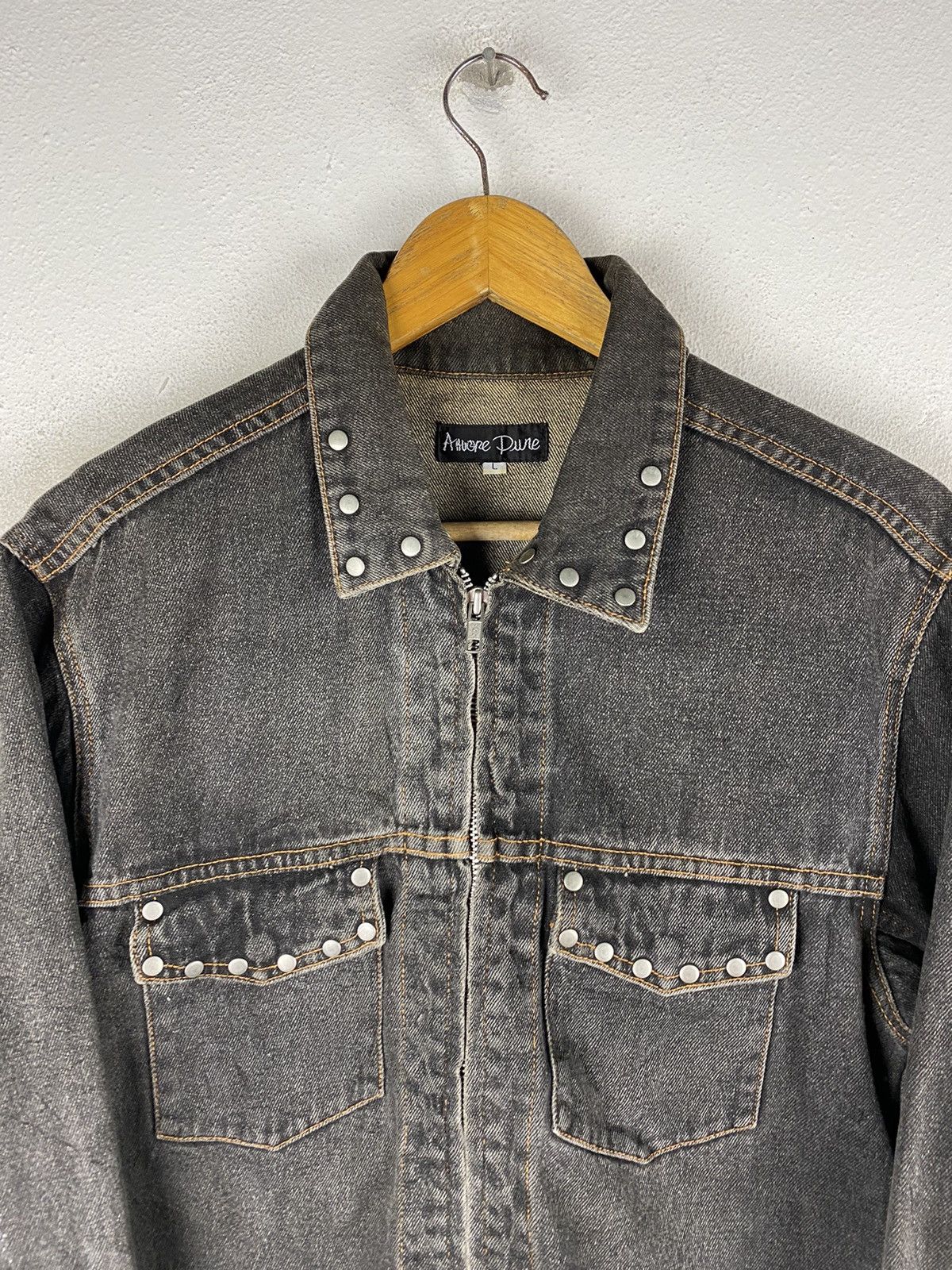 Japanese Brand AHUOPE PURE DENIM JACKET STYLE MADE IN JAPAN Size US M / EU 48-50 / 2 - 6 Thumbnail