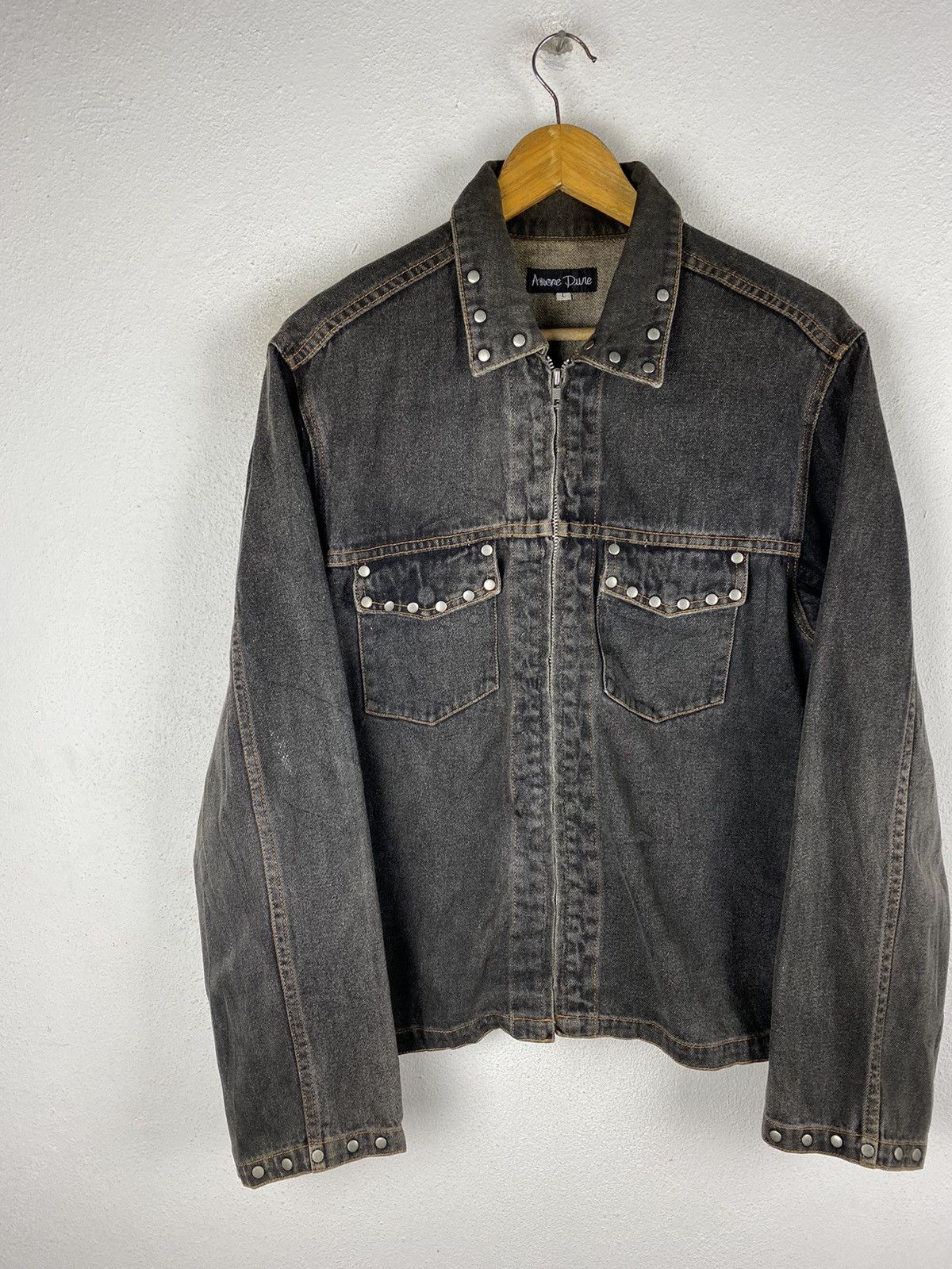 Japanese Brand AHUOPE PURE DENIM JACKET STYLE MADE IN JAPAN Size US M / EU 48-50 / 2 - 4 Thumbnail