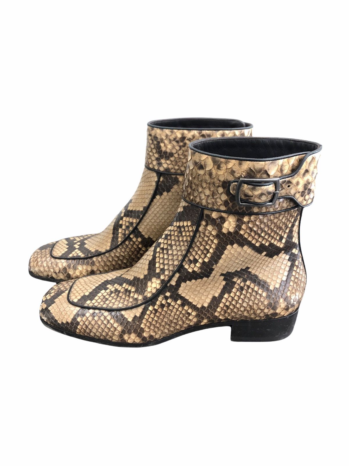 Saint Laurent Paris Saint Laurent Miles 30 Python Boots | Grailed