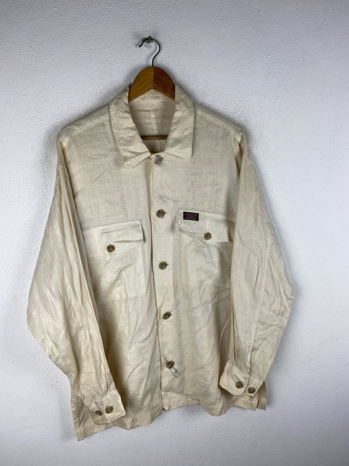 Daniel Hechter × Designer DANIEL HECHTER LINEN FABRIC JACKET BUTTON UPS Size US L / EU 52-54 / 3 - 3 Thumbnail