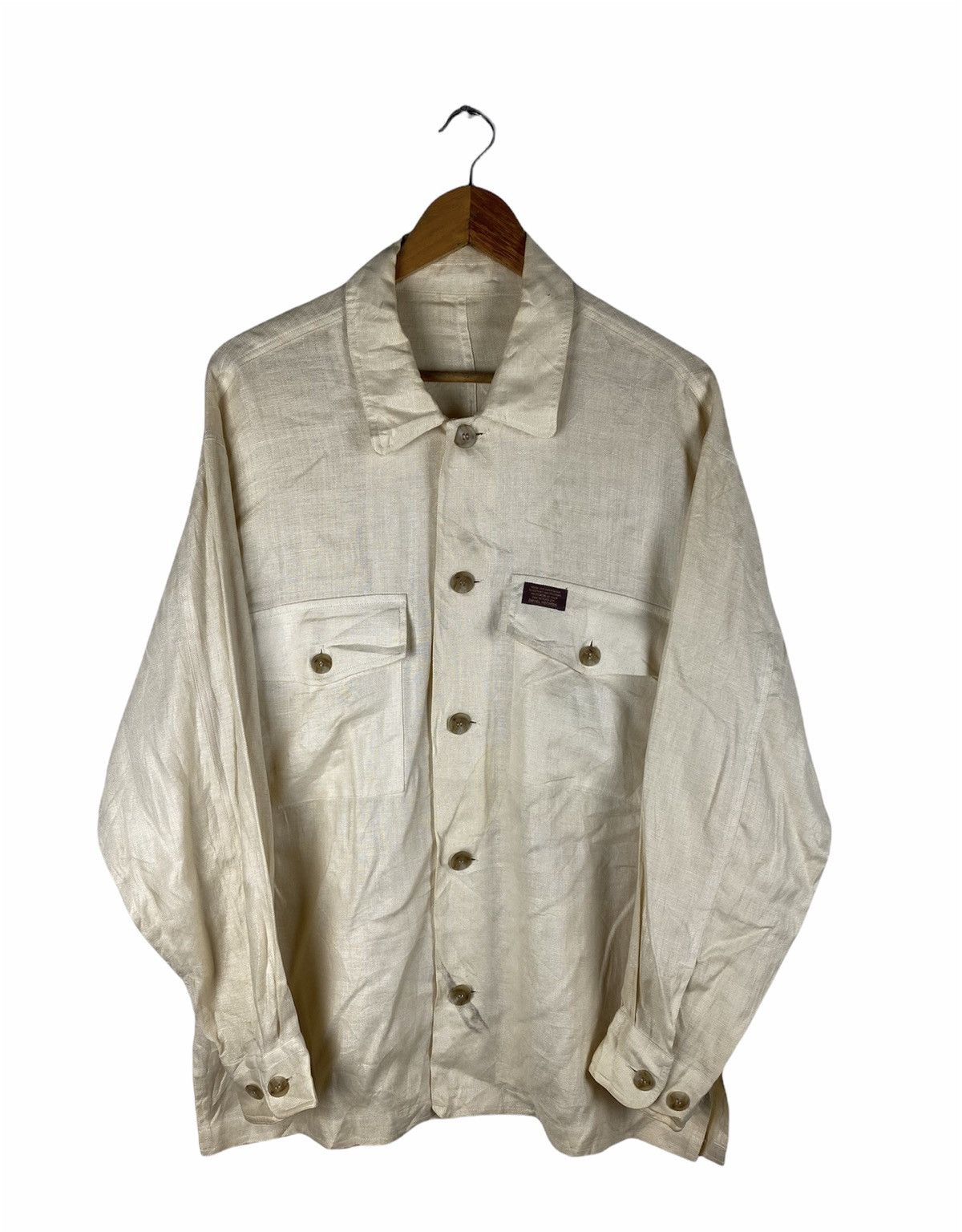 Daniel Hechter × Designer DANIEL HECHTER LINEN FABRIC JACKET BUTTON UPS Size US L / EU 52-54 / 3 - 1 Thumbnail