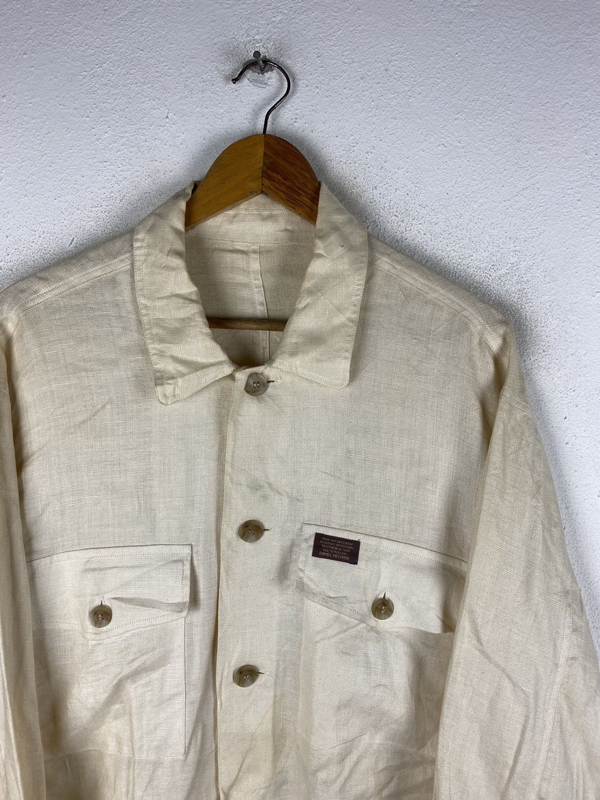 Daniel Hechter × Designer DANIEL HECHTER LINEN FABRIC JACKET BUTTON UPS Size US L / EU 52-54 / 3 - 5 Thumbnail