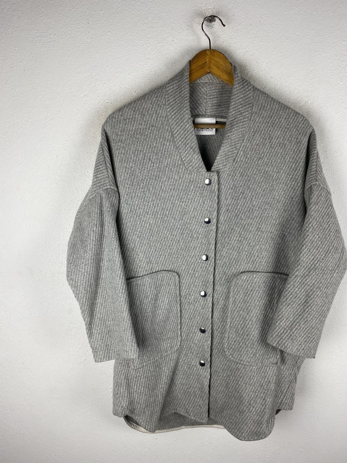 Japanese Brand HIROMITHISTLE WOOL FABRIC MADE IN JAPAN WING COATS STYLE Size US M / EU 48-50 / 2 - 4 Thumbnail