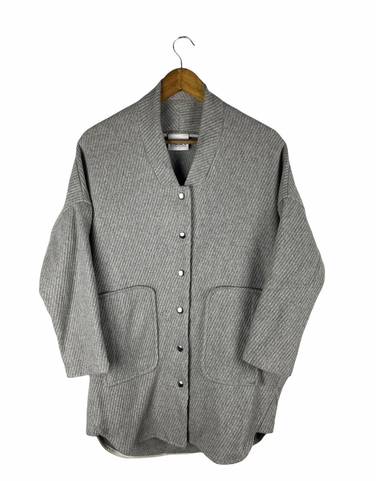 Japanese Brand HIROMITHISTLE WOOL FABRIC MADE IN JAPAN WING COATS STYLE Size US M / EU 48-50 / 2 - 1 Thumbnail