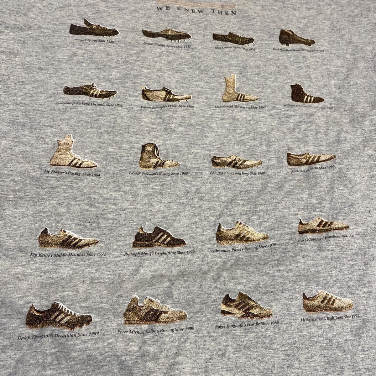 Adidas × Vintage Vintage Adidas Shoe History Tee Size US XL / EU 56 / 4 - 7 Thumbnail