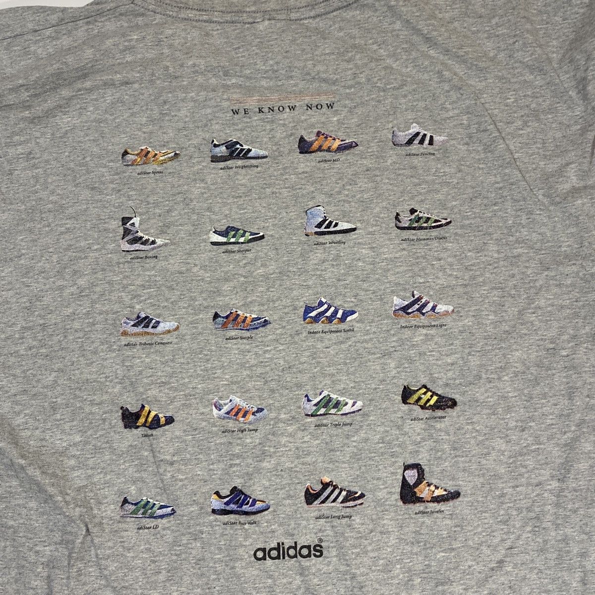 Adidas × Vintage Vintage Adidas Shoe History Tee Size US XL / EU 56 / 4 - 2 Thumbnail