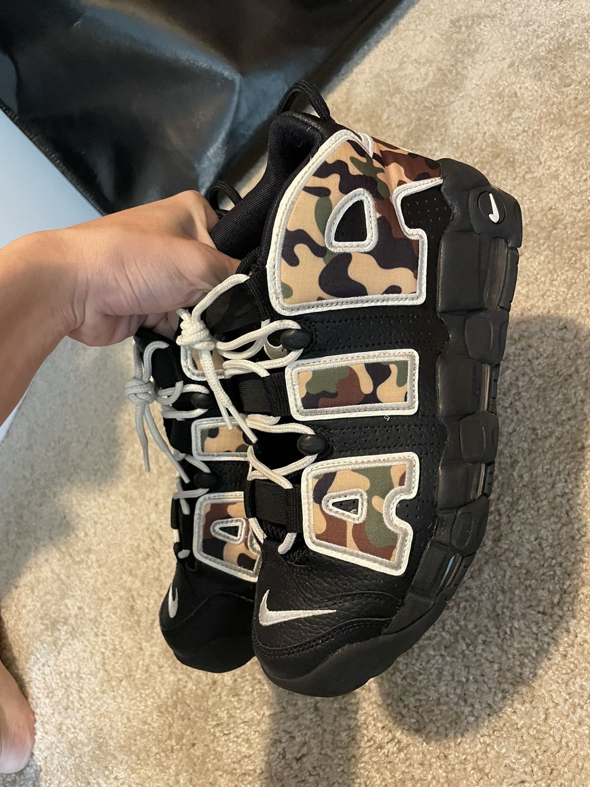 Nike Air More Uptempo Black Camo 2019 | Grailed