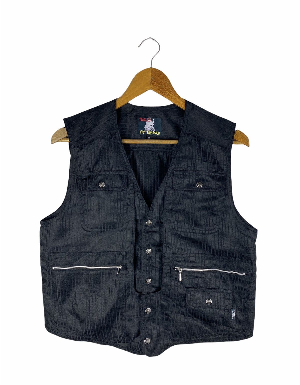 Japanese Brand Black Vest Samurai by Teagles - Functional and Stylish Wear Size US M / EU 48-50 / 2 - 1 Thumbnail