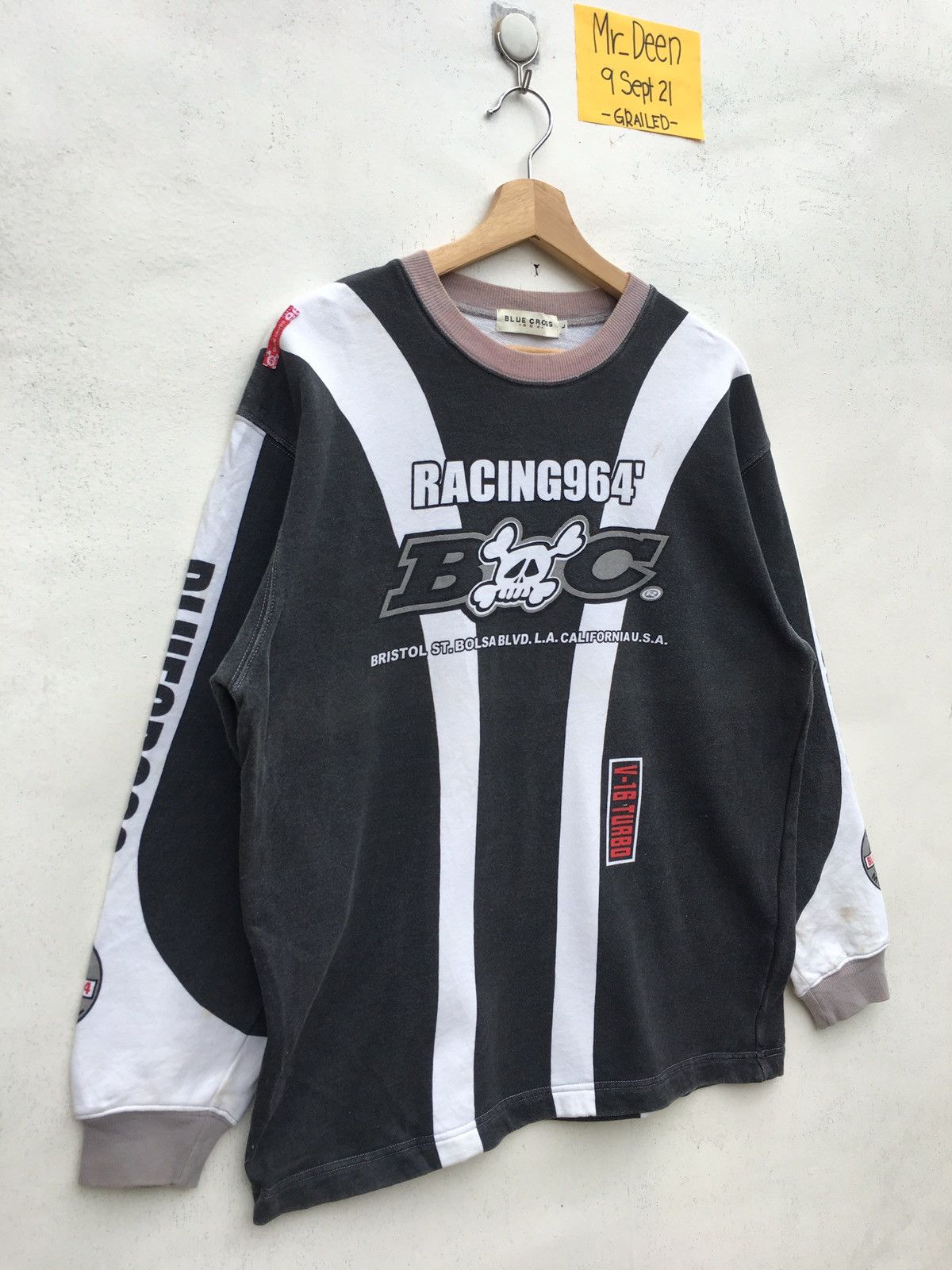 Vintage Vintage Rare Racing 964 Blue Cross US Sweater Size US L / EU 52-54 / 3 - 2 Thumbnail