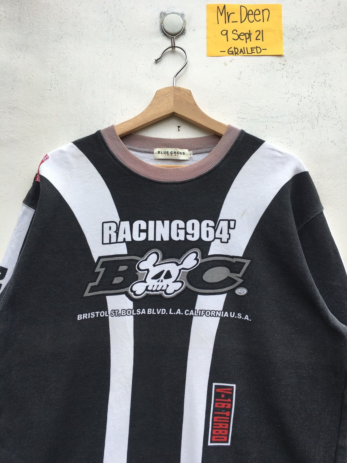 Vintage Vintage Rare Racing 964 Blue Cross US Sweater Size US L / EU 52-54 / 3 - 4 Thumbnail
