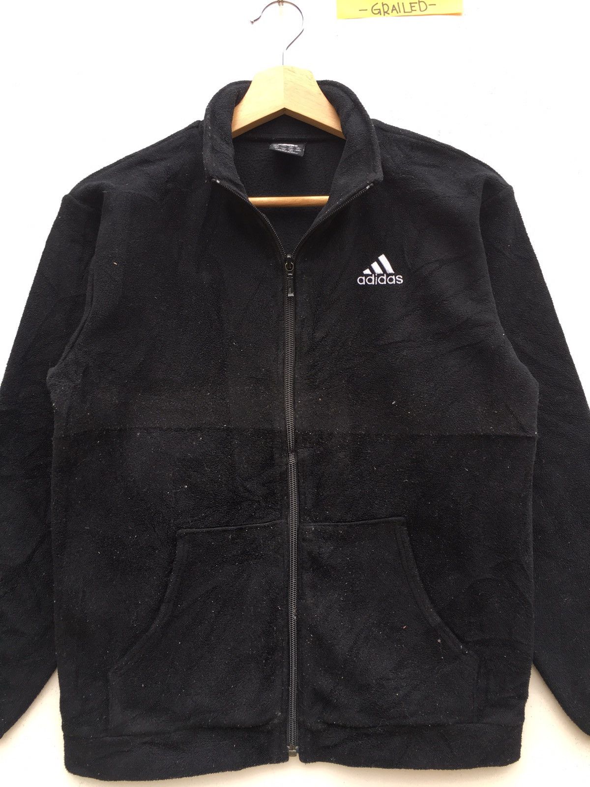 Adidas Rare Vintage Adidas Three Line Zip Up Fleece Size US S / EU 44-46 / 1 - 4 Thumbnail