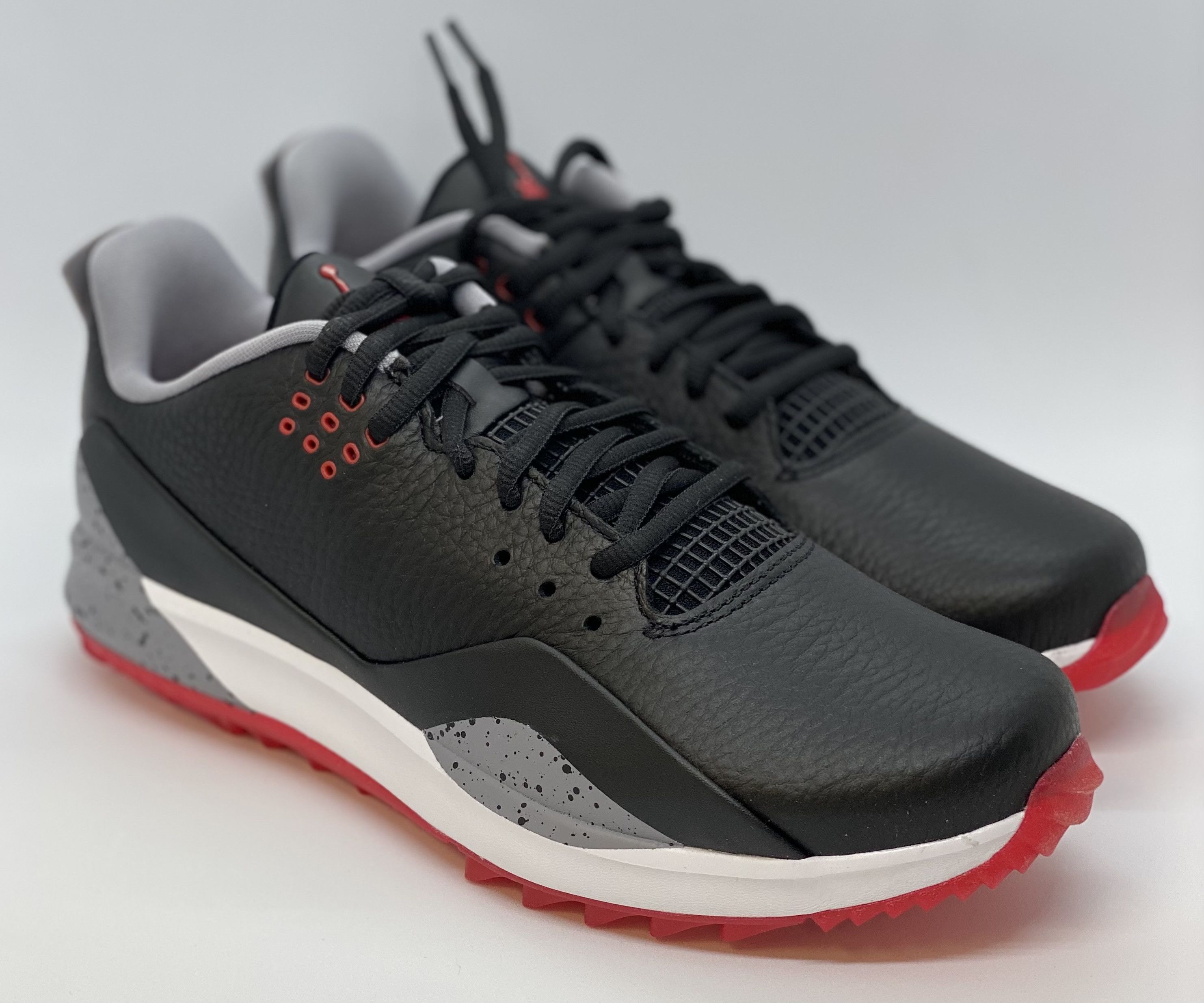 Jordan ADG 3 Nike Men 9.5 Golf Tennis Shoes CW7242-001 Cement Gray Black Nike Jordan ADG 3 Golf Black Cement Fire Grey Golf Shoes  main image 2