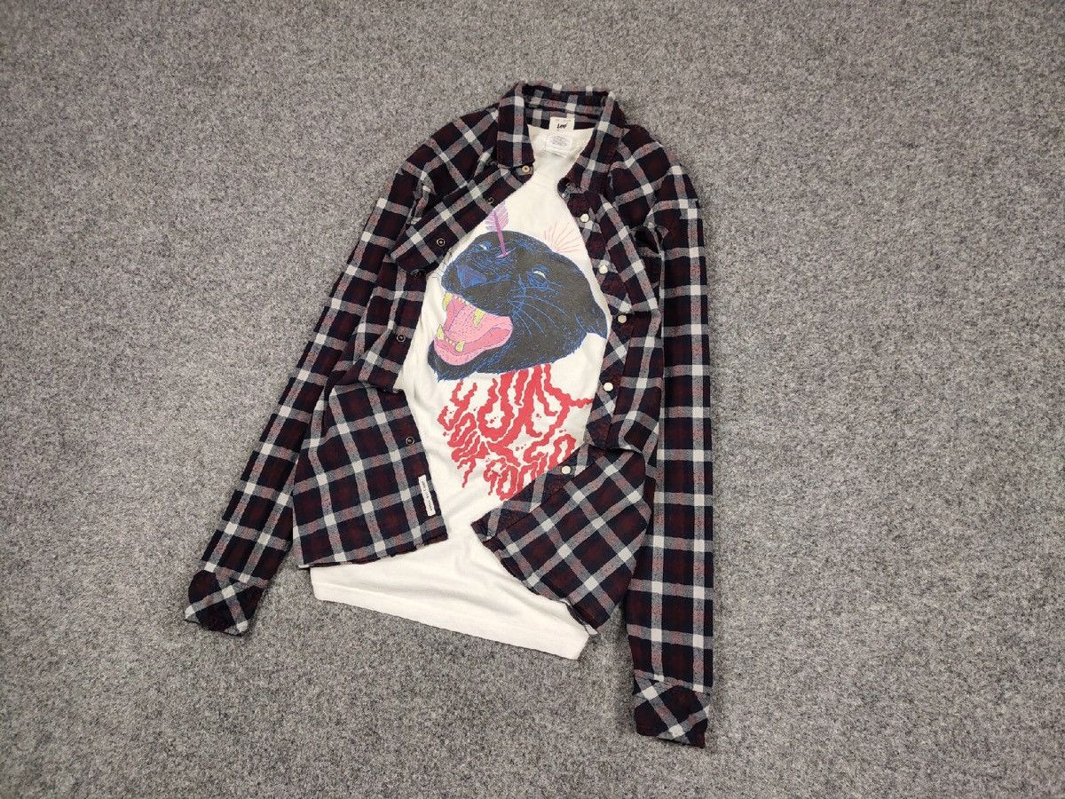 Flannel Vintage Flannel Lee Shirt Checkered Travis Scott Style Size US L / EU 52-54 / 3 - 3 Thumbnail