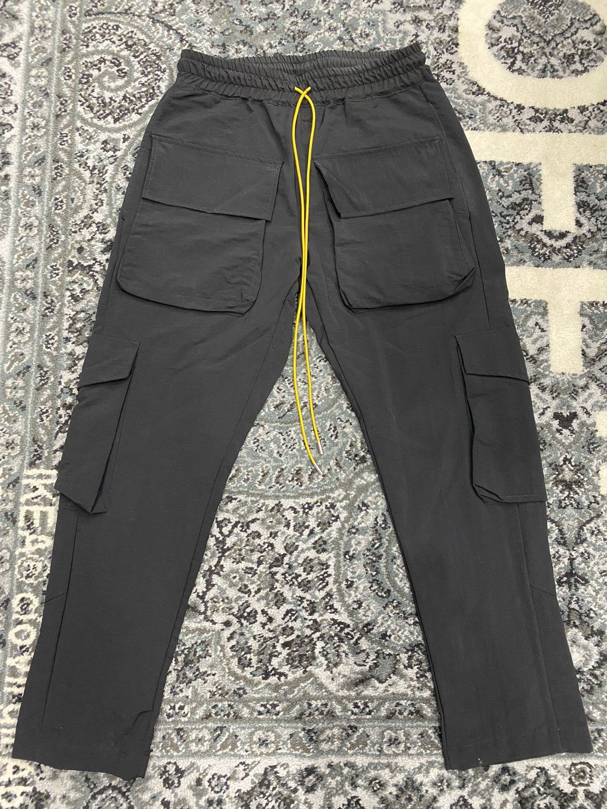 Rhude Nylon Snap Cargo Pants l Black Size US 30 / EU 46 - 2 Thumbnail
