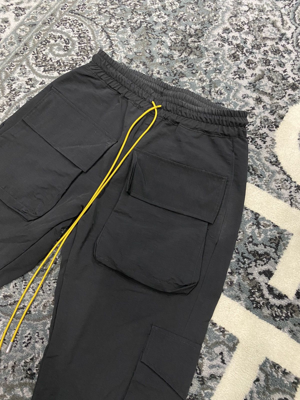 Rhude Nylon Snap Cargo Pants l Black Size US 30 / EU 46 - 1 Thumbnail
