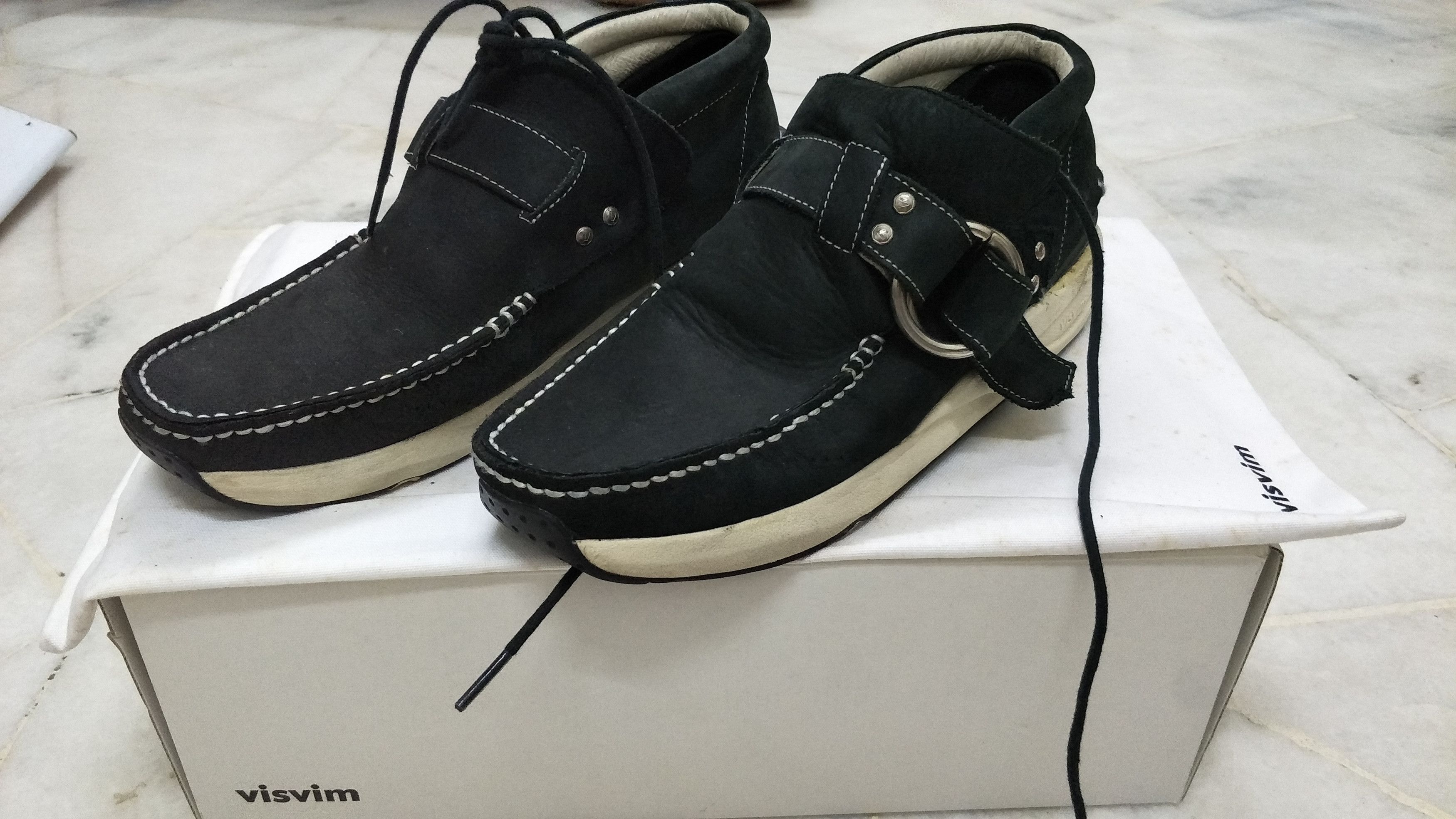 Visvim Skynyrd Ring Moccasin Black With Horse Hair Mens Size 11 Visvim Visvim Skynyrd Ring Boot - Size 11, NWT | Grailed main image 4
