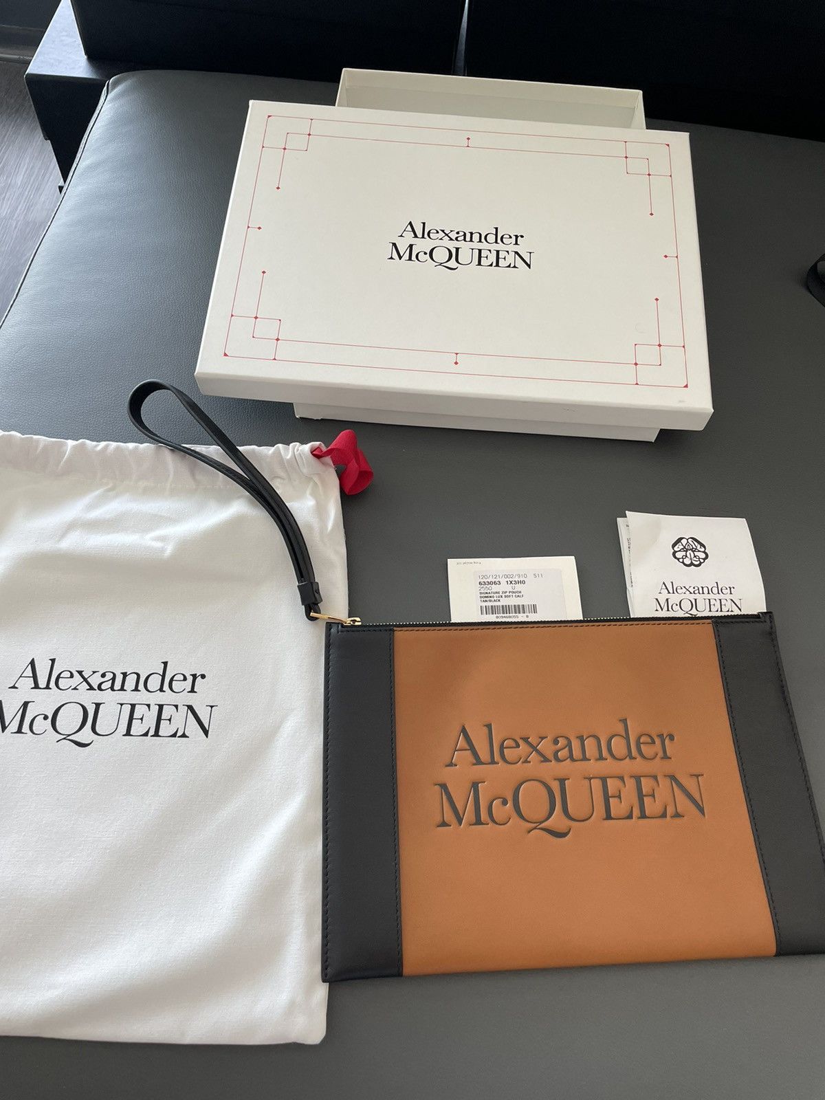 Alexander McQueen × MCQ Brand NEW Signature Runway Leather Clutch Pouch Limited Size ONE SIZE - 18 Thumbnail