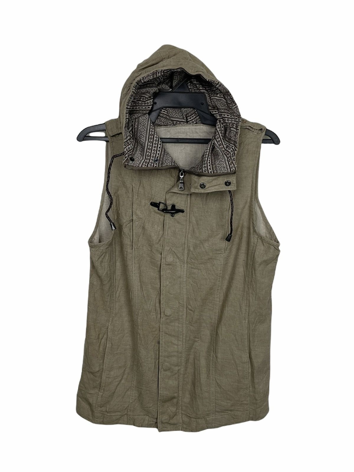 Japanese Brand SEMANTIC DESIGN HOODED VEST CHIMAYO Size US L / EU 52-54 / 3 - 1 Thumbnail