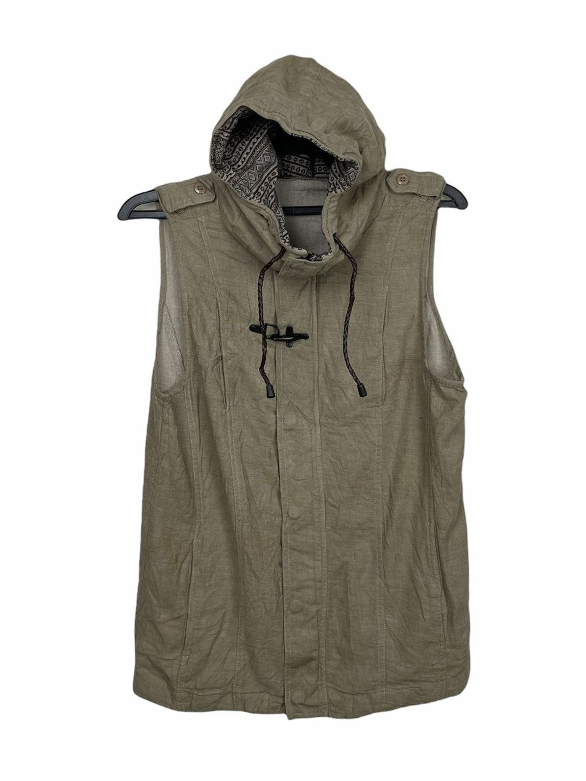 Japanese Brand SEMANTIC DESIGN HOODED VEST CHIMAYO Size US L / EU 52-54 / 3 - 2 Thumbnail