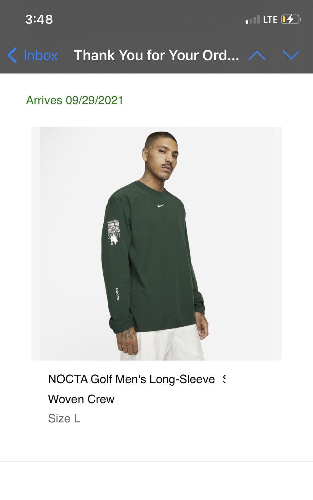 Nike NOCTA GOLF LONG SLEEVE WOVEN CREWM