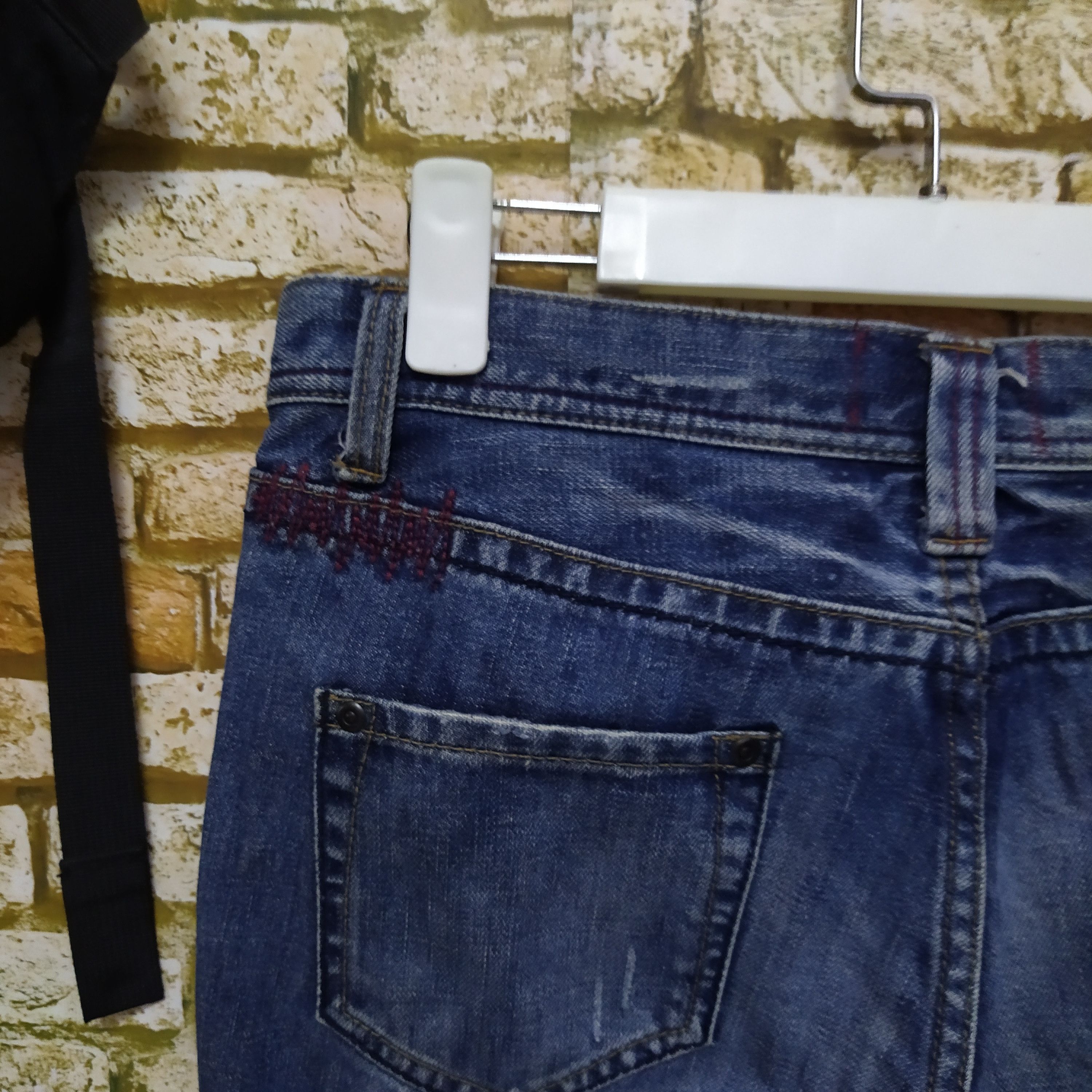 Designer × Japanese Brand [A.R] JAPAN DESIGNER BORO DISTRESSED DENIM (D63) Size US 30 / EU 46 - 6 Thumbnail