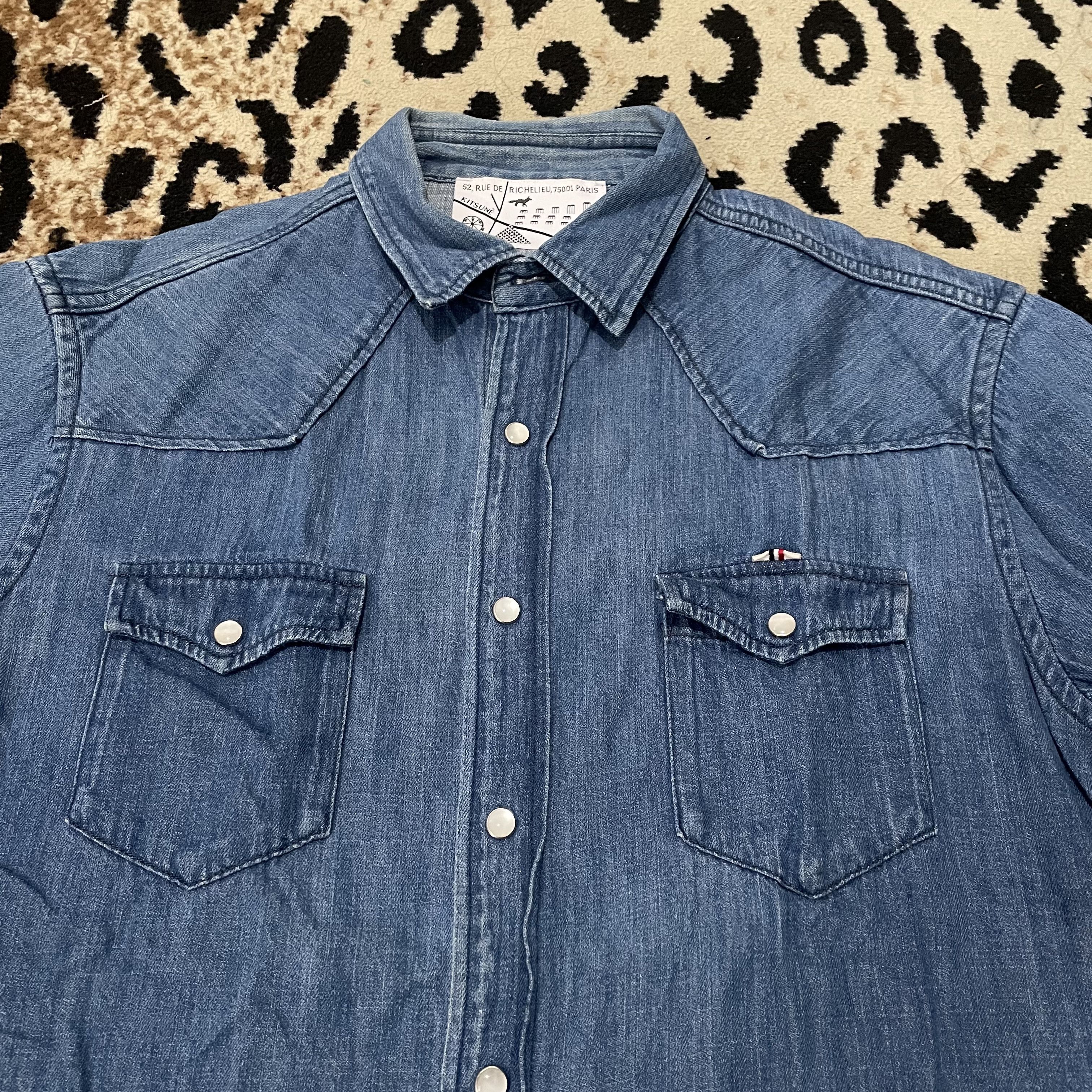Maison Kitsune Maison Kitsune Denim Button Ups Size US M / EU 48-50 / 2 - 2 Thumbnail