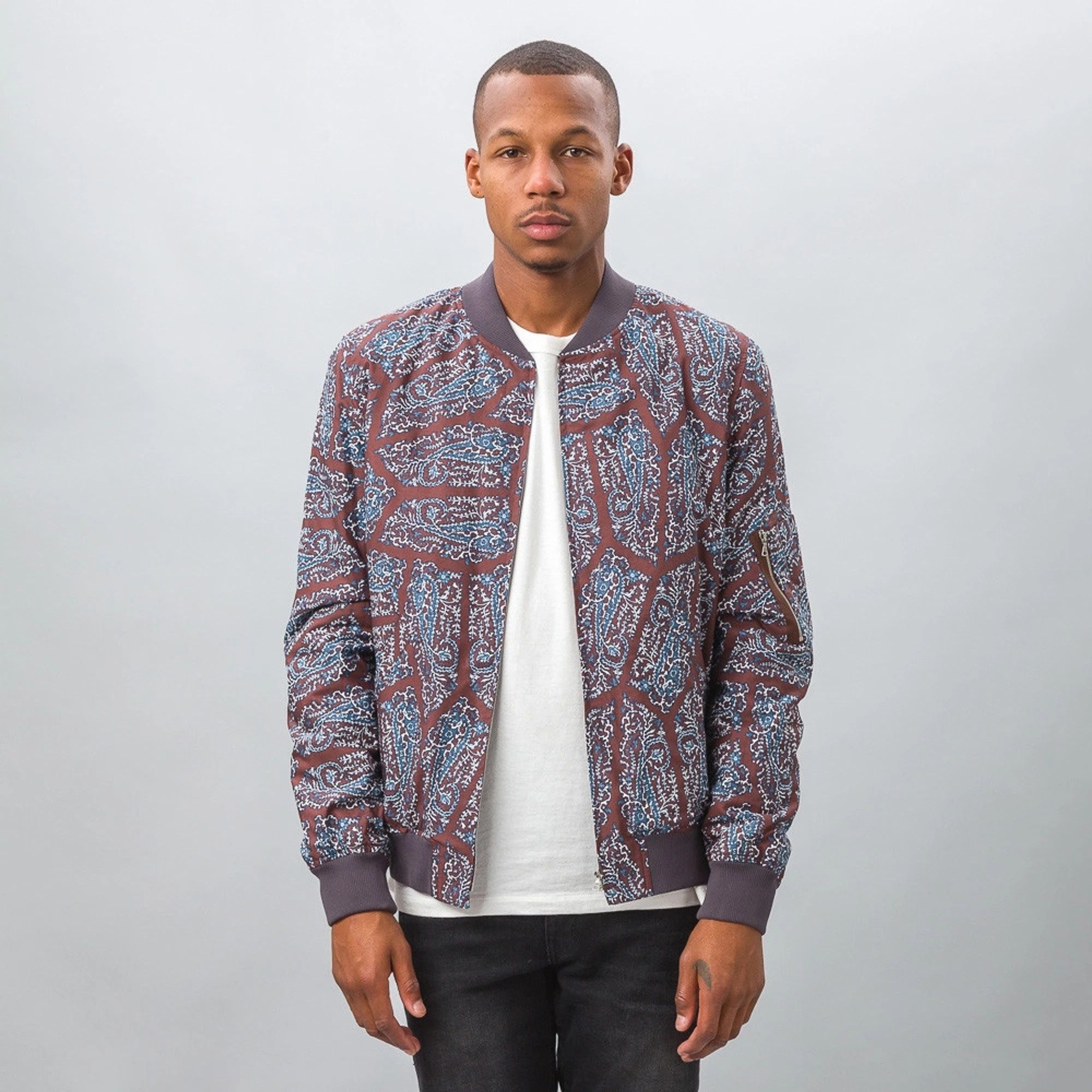 image of A P C Étienne Bomber In Paisley, Men's (Size Medium)