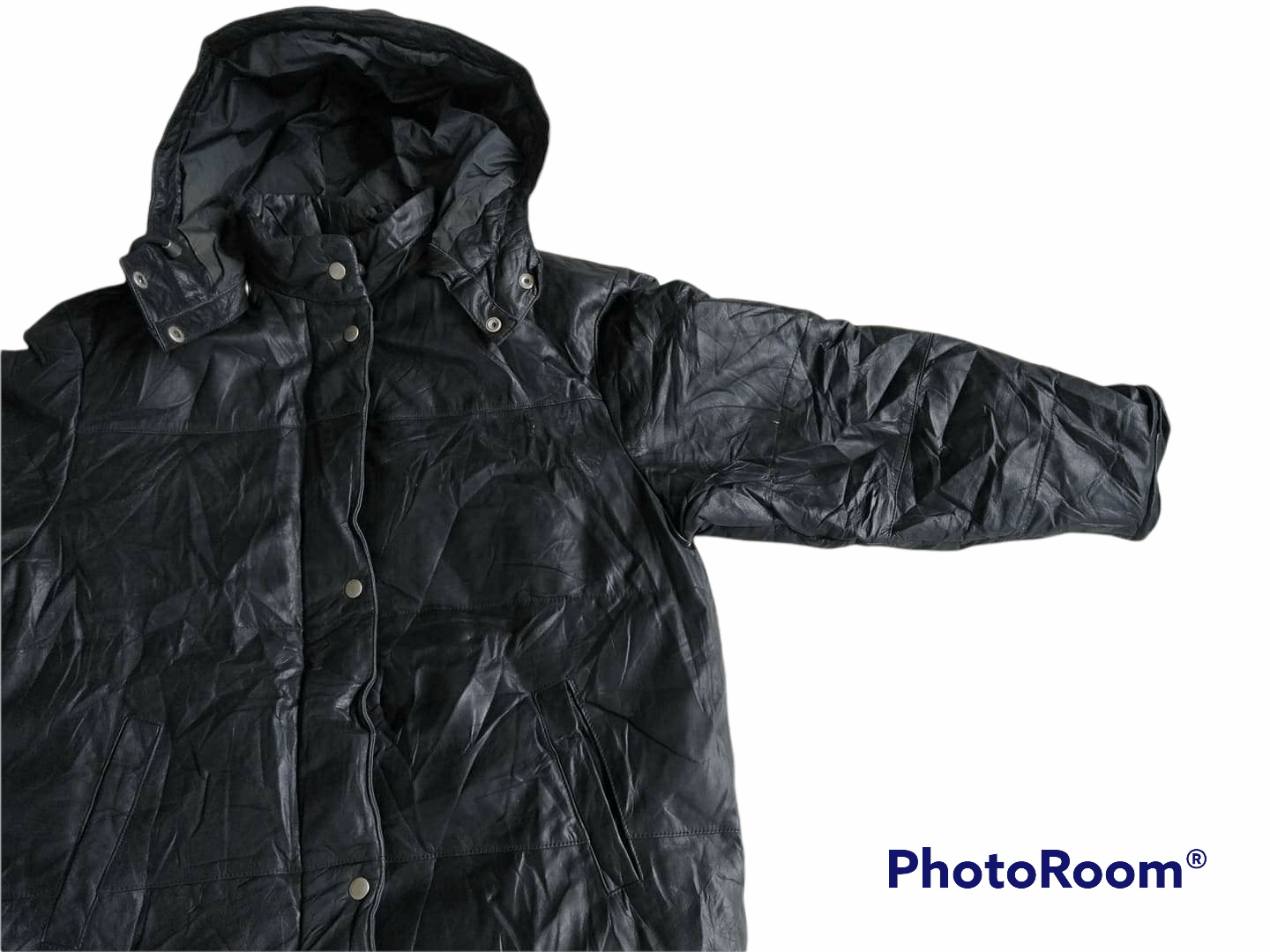 Vintage Vtg 90s REINA Long LeatherPuffer Jackets Size US L / EU 52-54 / 3 - 3 Thumbnail