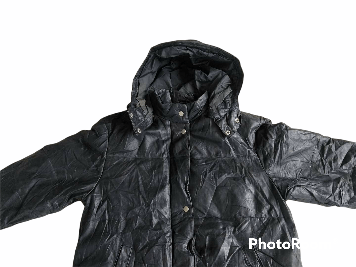 Vintage Vtg 90s REINA Long LeatherPuffer Jackets Size US L / EU 52-54 / 3 - 4 Thumbnail