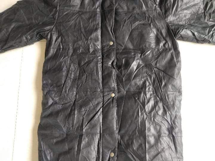 Vintage Vtg 90s REINA Long LeatherPuffer Jackets Size US L / EU 52-54 / 3 - 7 Thumbnail