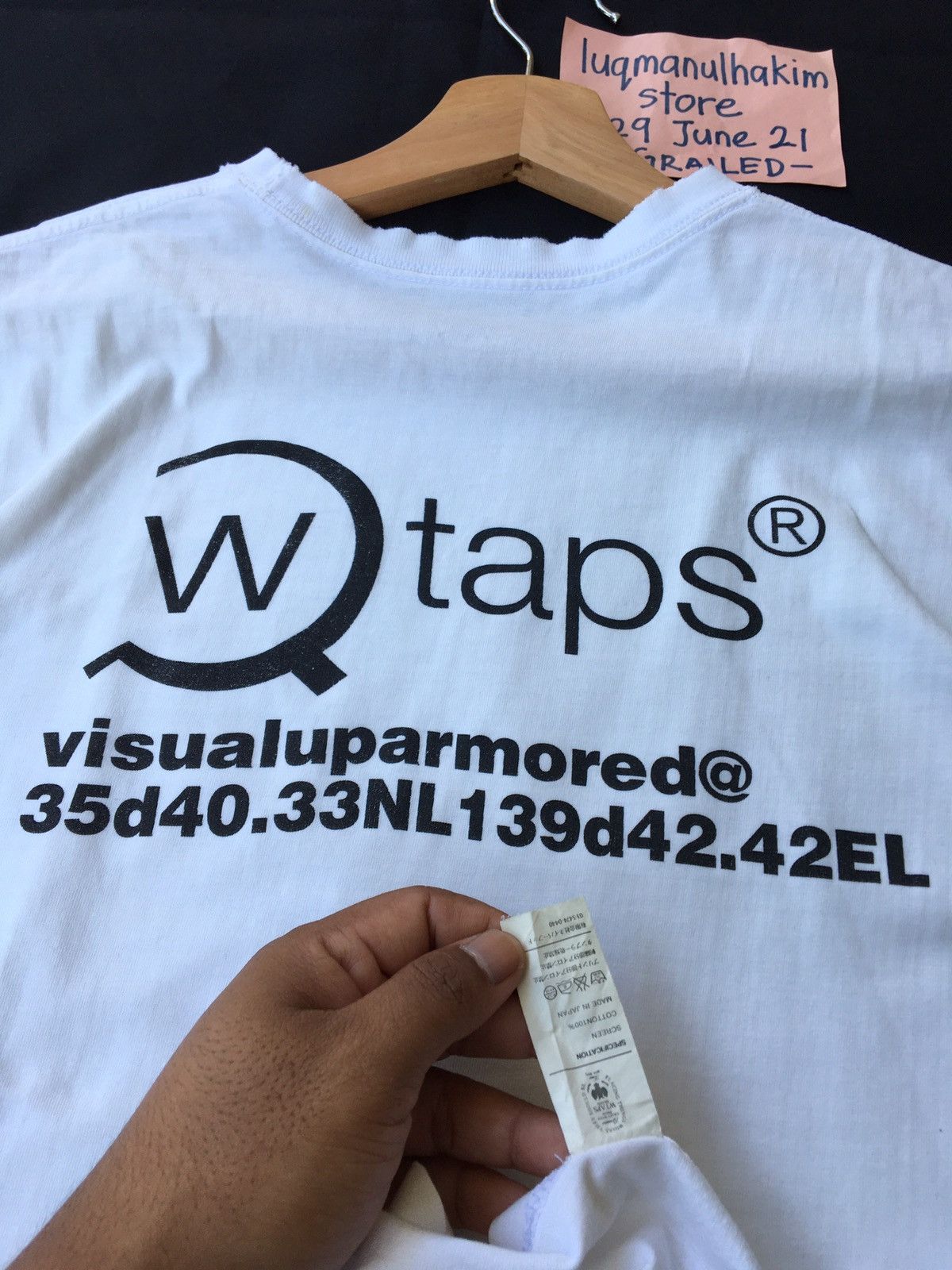 Wtaps Rare Vintage WTAPS Big Spellout White Tshirt Size US S / EU 44-46 / 1 - 5 Thumbnail