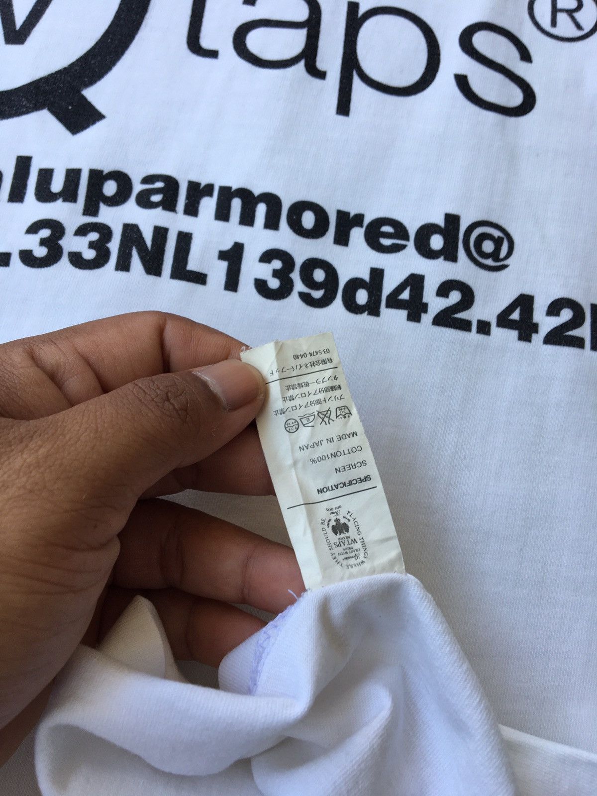 Wtaps Rare Vintage WTAPS Big Spellout White Tshirt Size US S / EU 44-46 / 1 - 6 Thumbnail