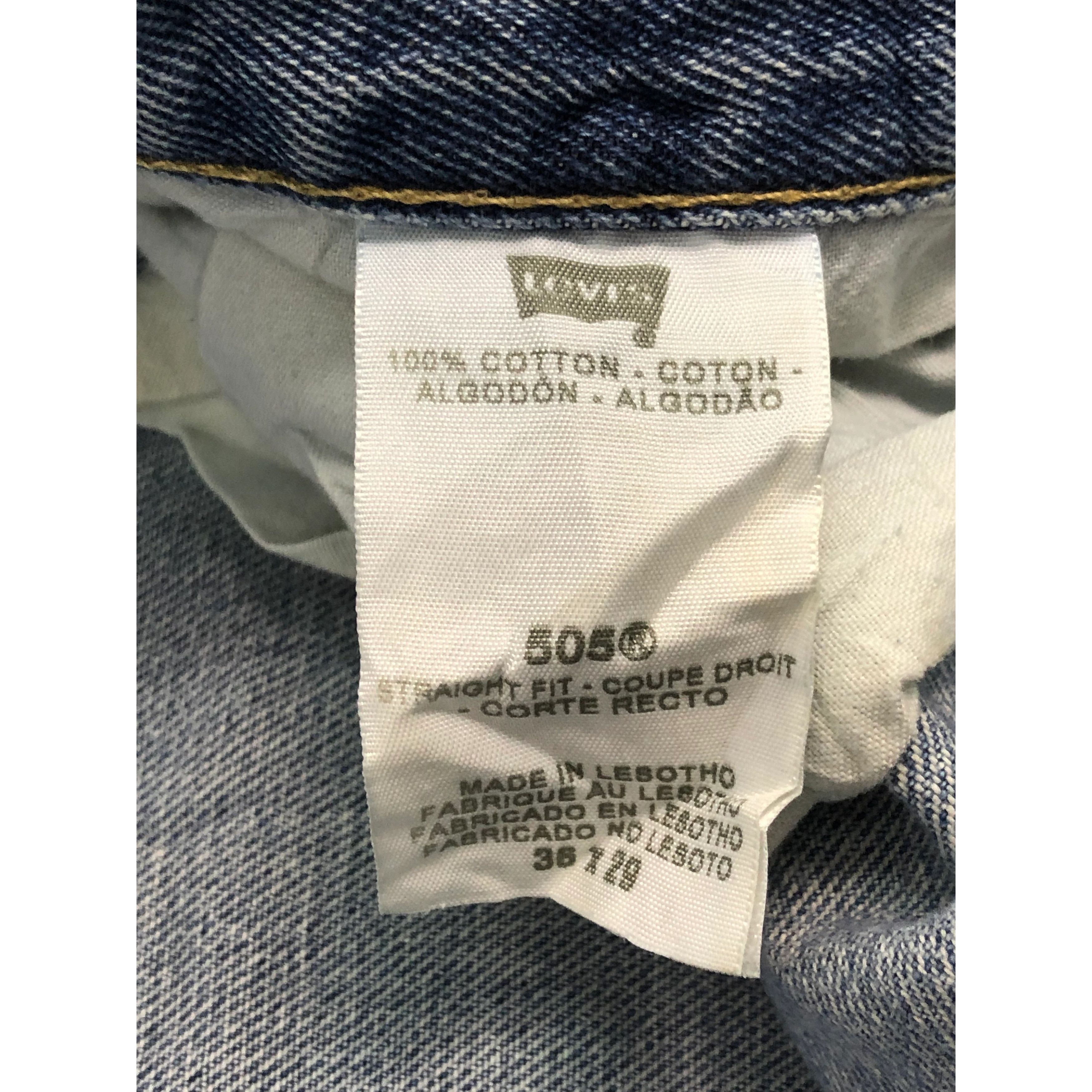 Levi's Vintage Levis 505 Regular Fit Lightwash Denim DP0307 Size US 38 / EU 54 - 8 Thumbnail