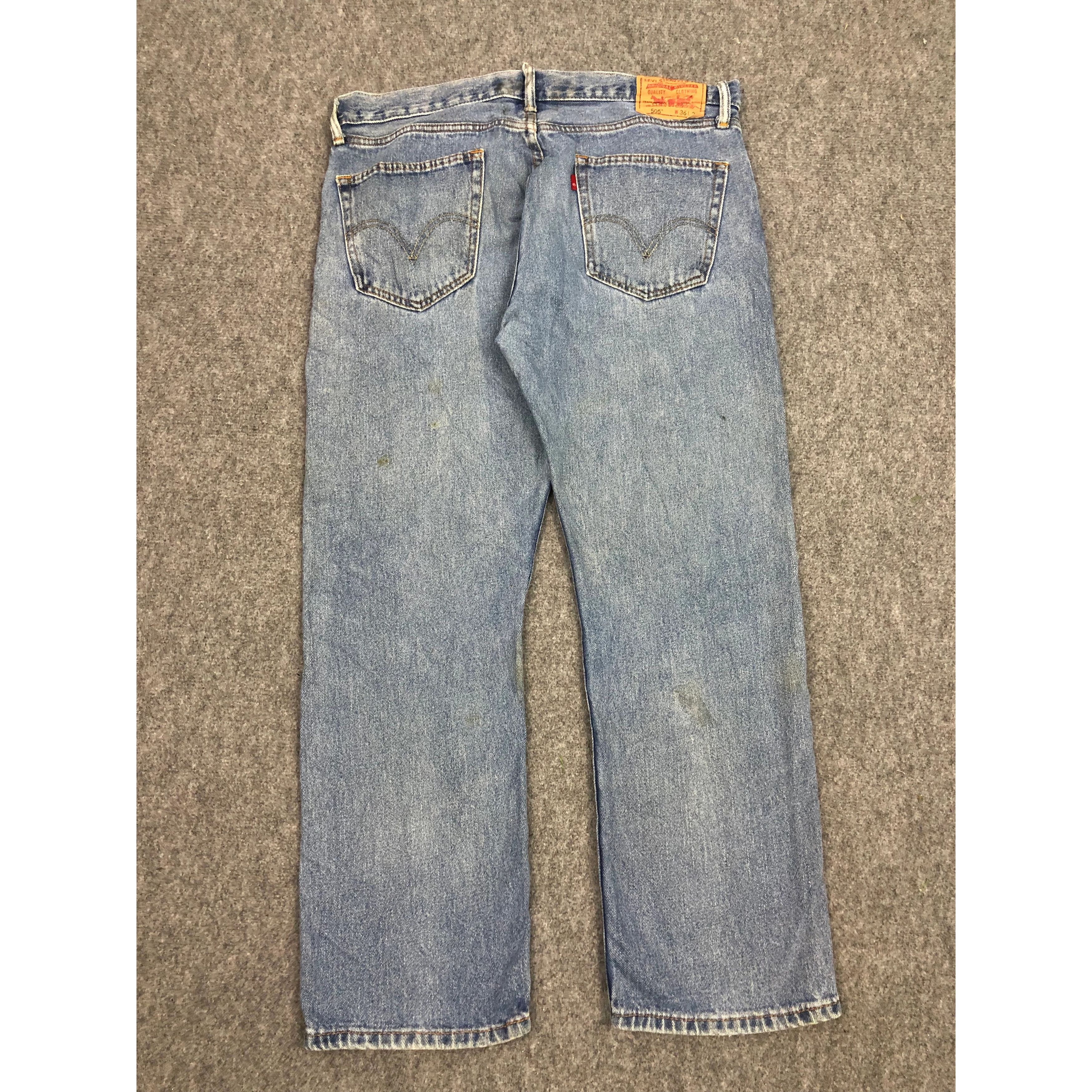 Levi's Vintage Levis 505 Regular Fit Lightwash Denim DP0307 Size US 38 / EU 54 - 2 Thumbnail