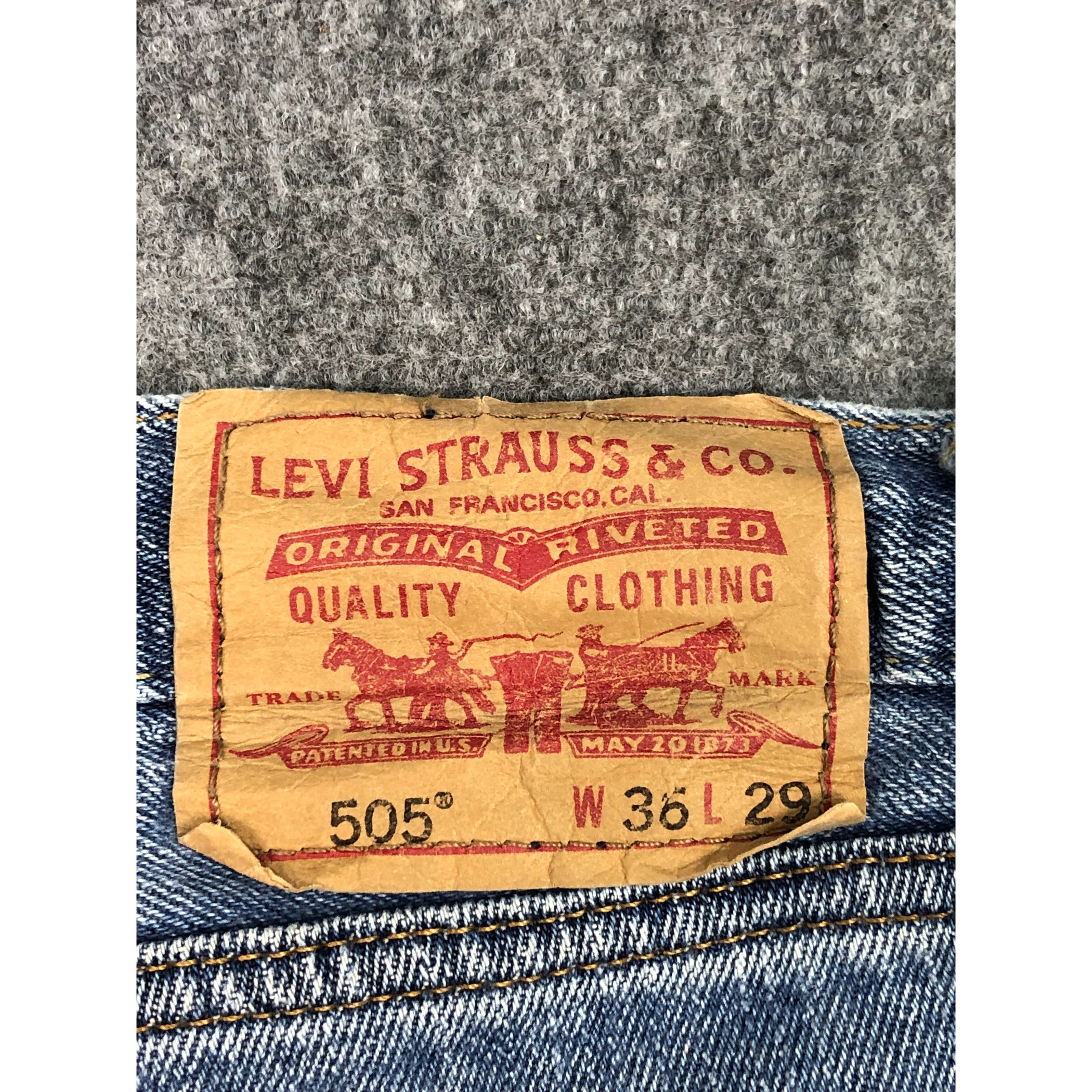 Levi's Vintage Levis 505 Regular Fit Lightwash Denim DP0307 Size US 38 / EU 54 - 5 Thumbnail