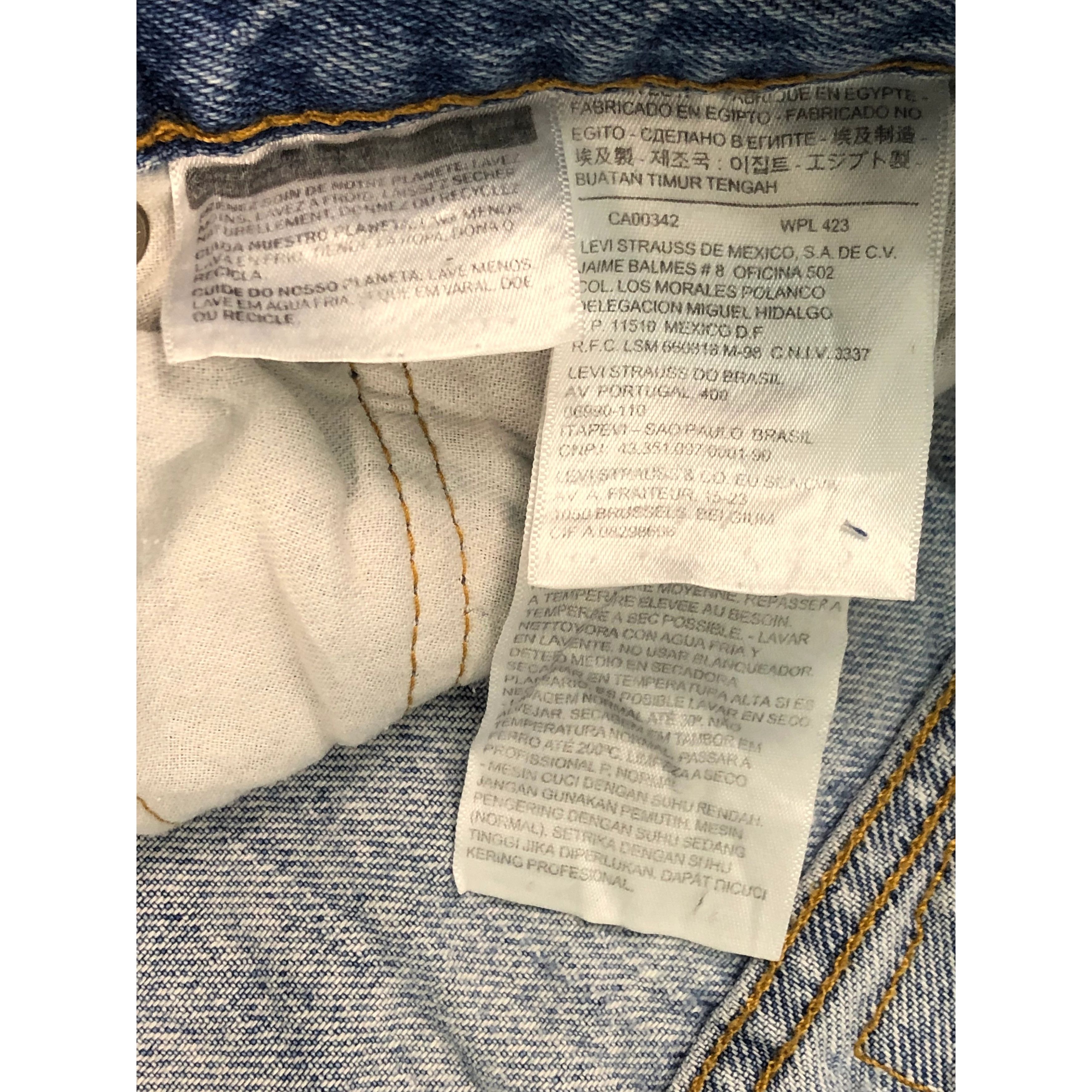 Levi's Vintage Levis 505 Regular Fit Blue Lightwash Denim DP0256 Size US 41 - 6 Thumbnail