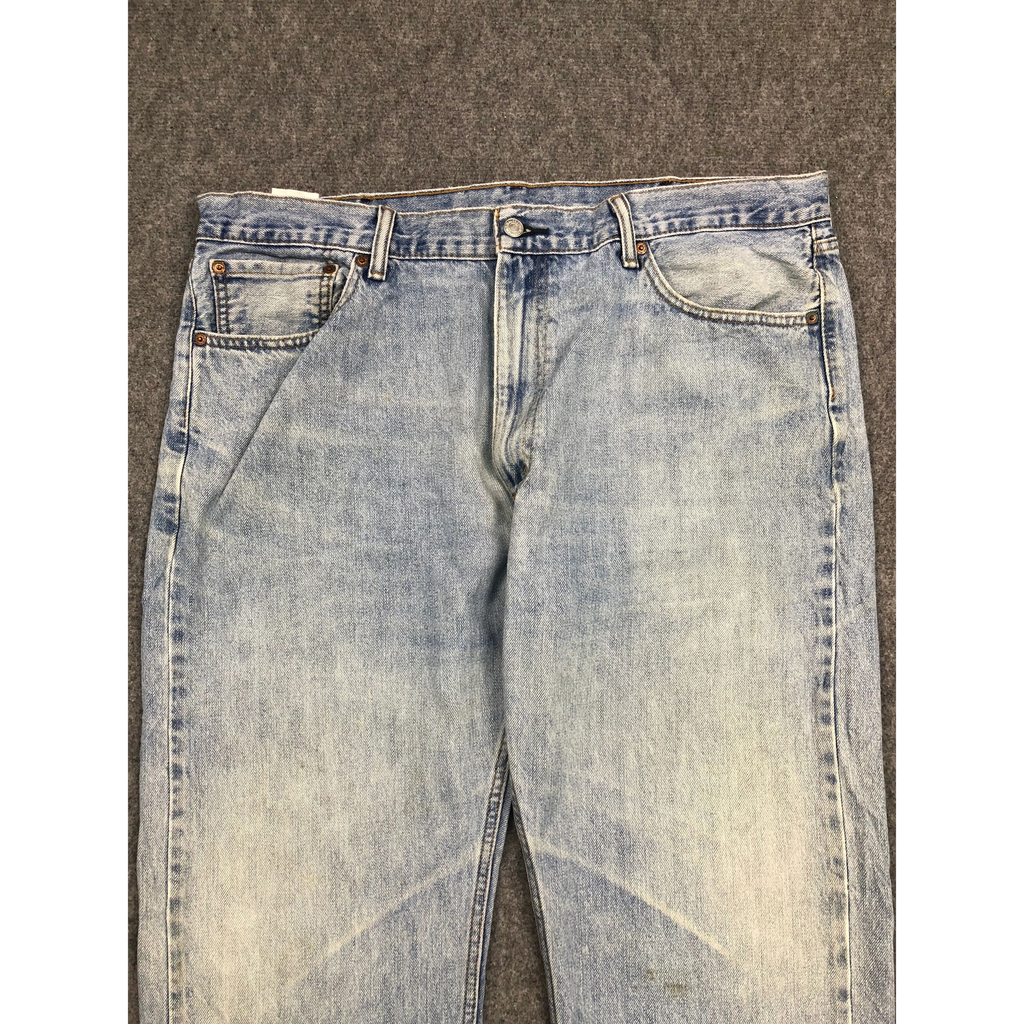 Levi's Vintage Levis 505 Regular Fit Blue Lightwash Denim DP0256 Size US 41 - 3 Thumbnail