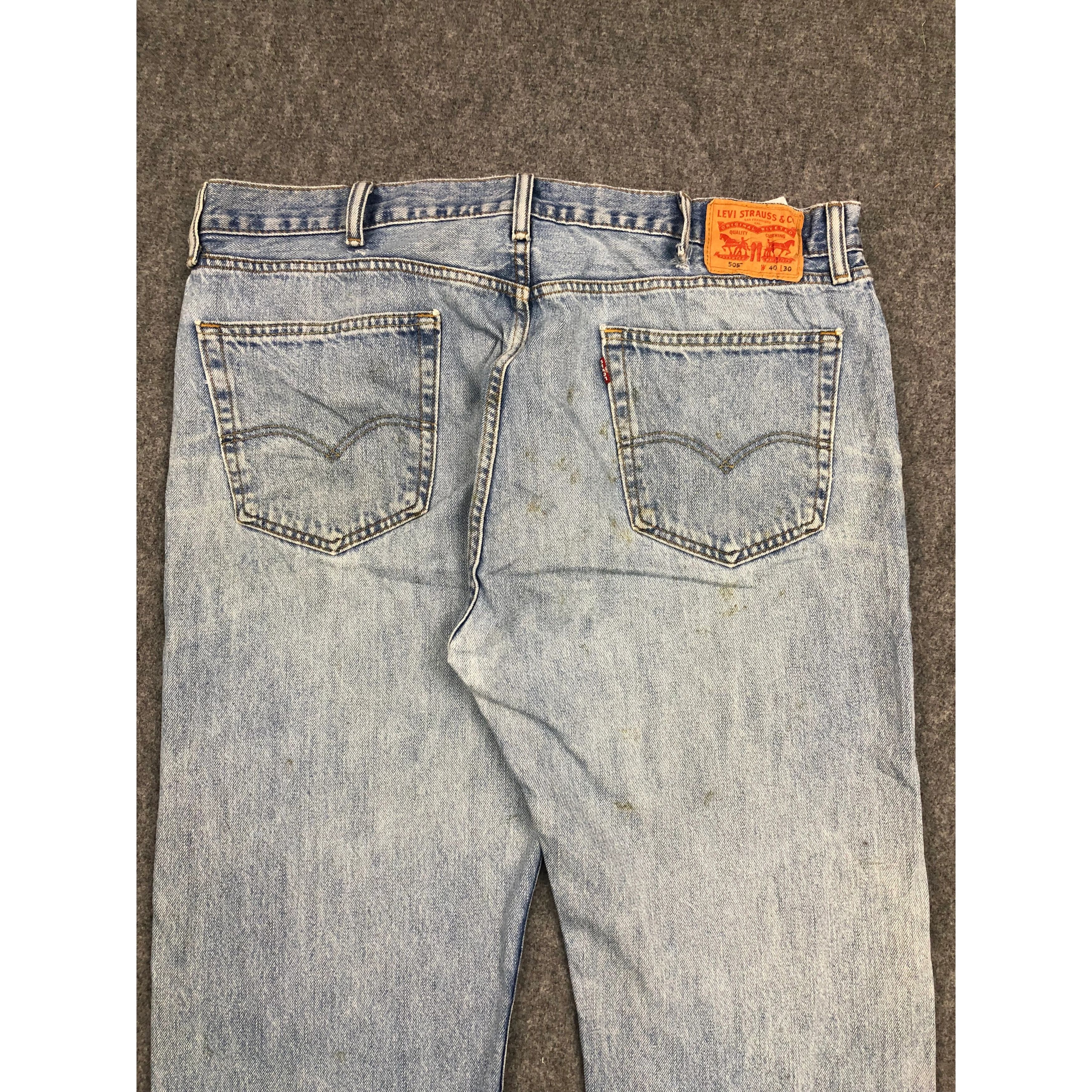 Levi's Vintage Levis 505 Regular Fit Blue Lightwash Denim DP0256 Size US 41 - 4 Thumbnail