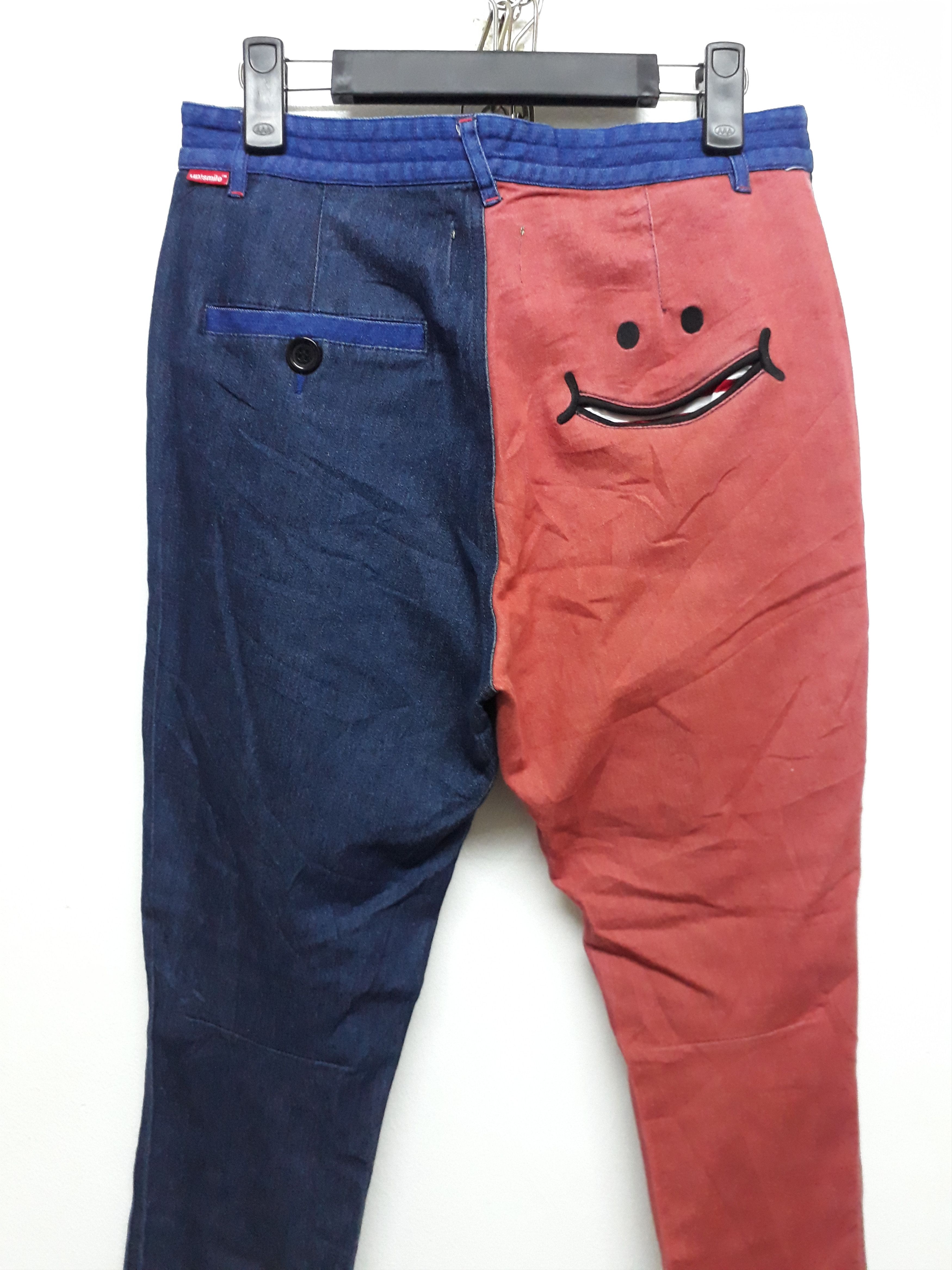 PPFM 💥UP SMILE Japanese Brand Multicolour Patchwork Denim Pant Size US 30 / EU 46 - 7 Thumbnail