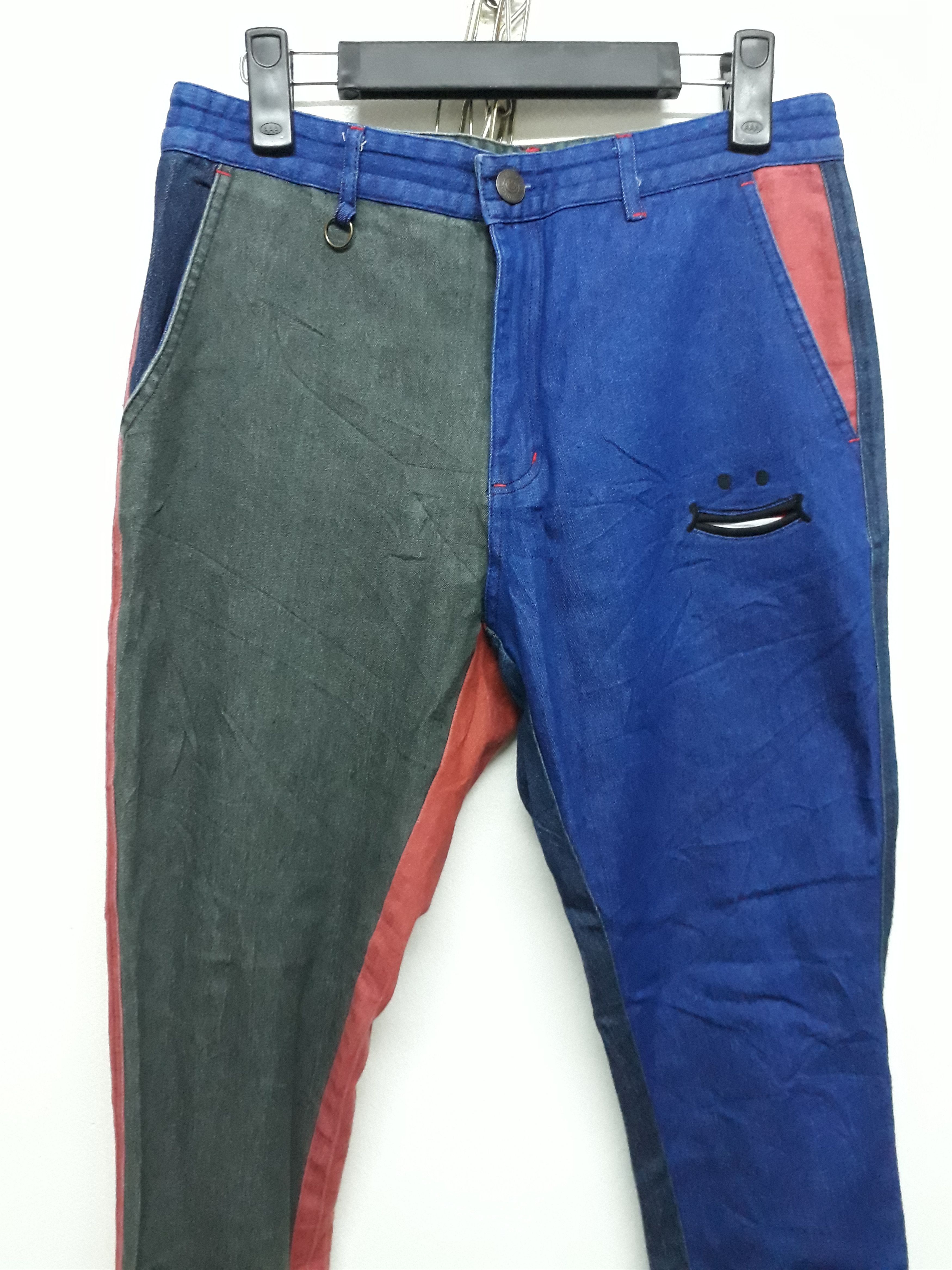 PPFM 💥UP SMILE Japanese Brand Multicolour Patchwork Denim Pant Size US 30 / EU 46 - 5 Thumbnail
